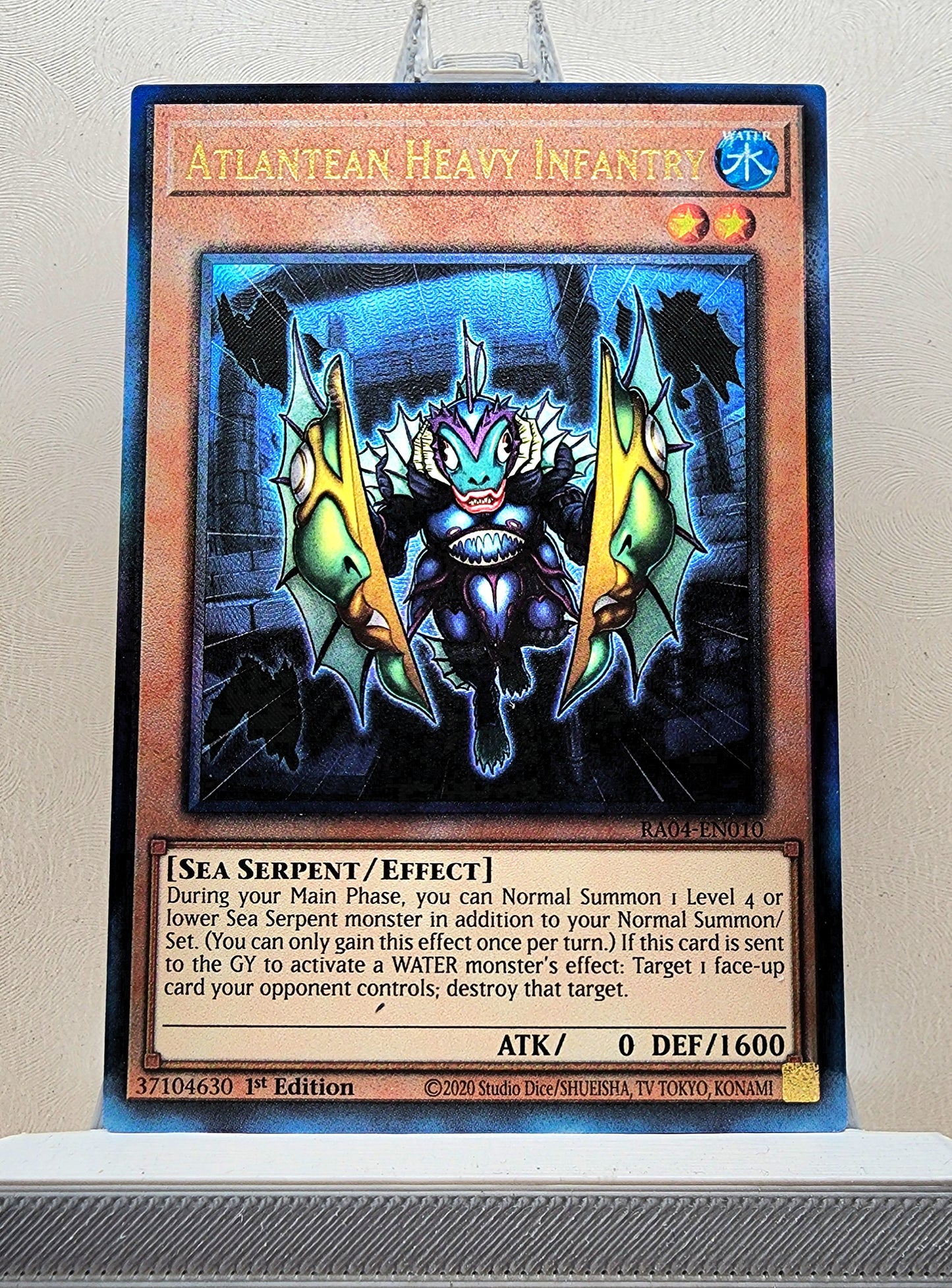 Yugioh! 1x Atlantean Heavy Infantry (RA04 - Prismatic Ultimate Rare) 1st Edition