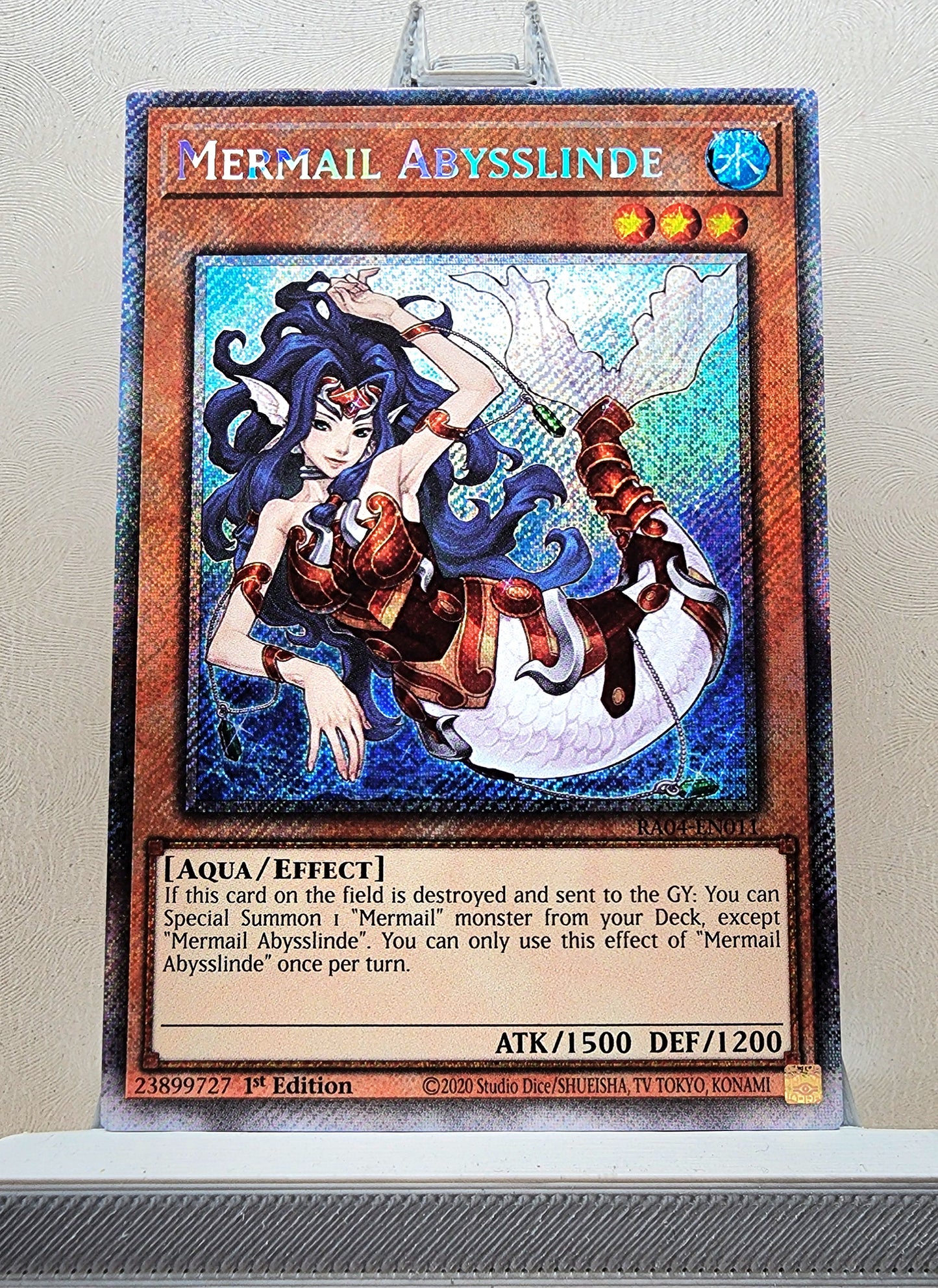 Yugioh! 1x Mermail Abysslinde (RA04 - Platinum Secret Rare) 1st Edition