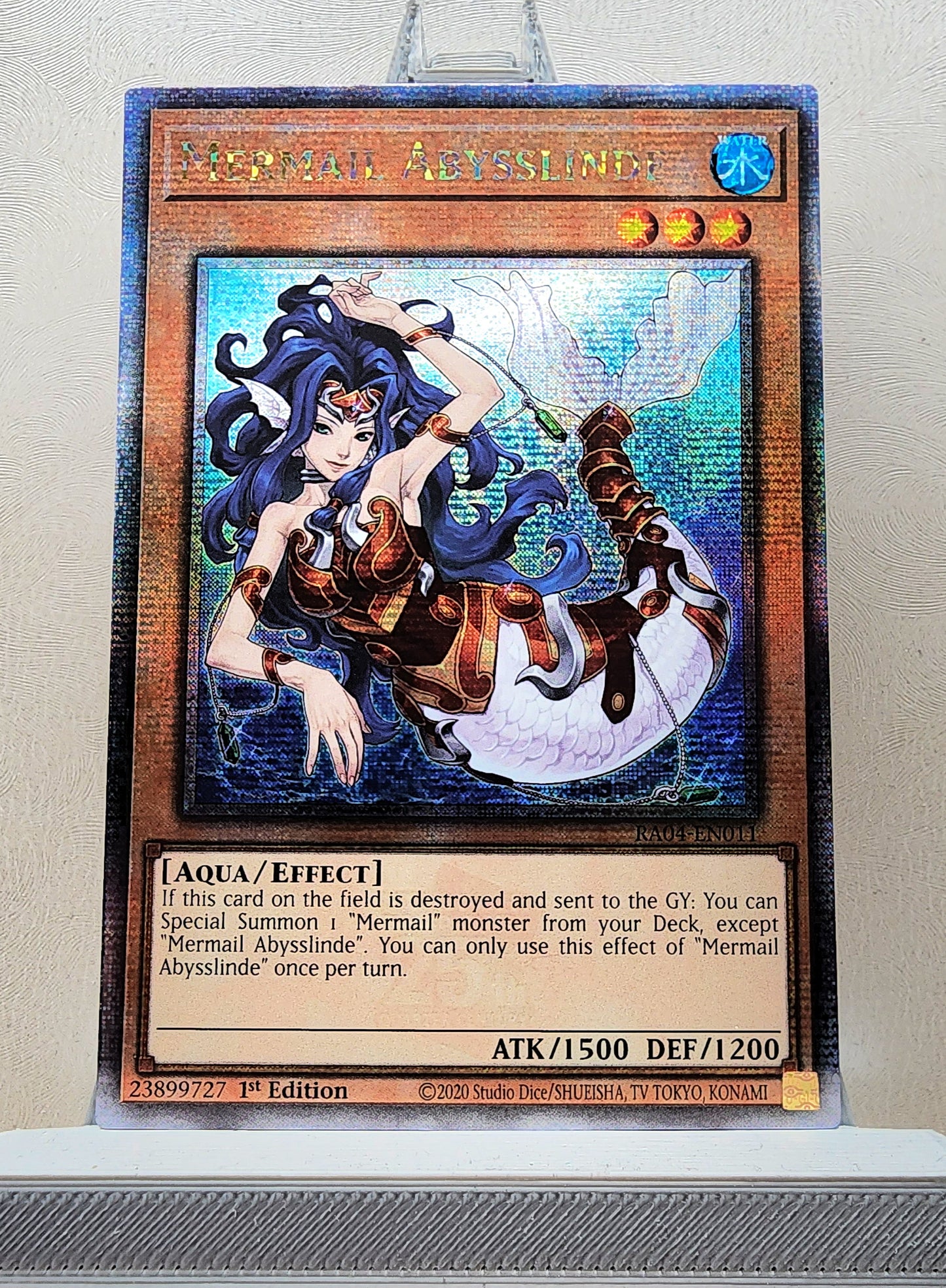 Yugioh! 1x Mermail Abysslinde (RA04 - Quarter Century Secret Rare) 1st Edition