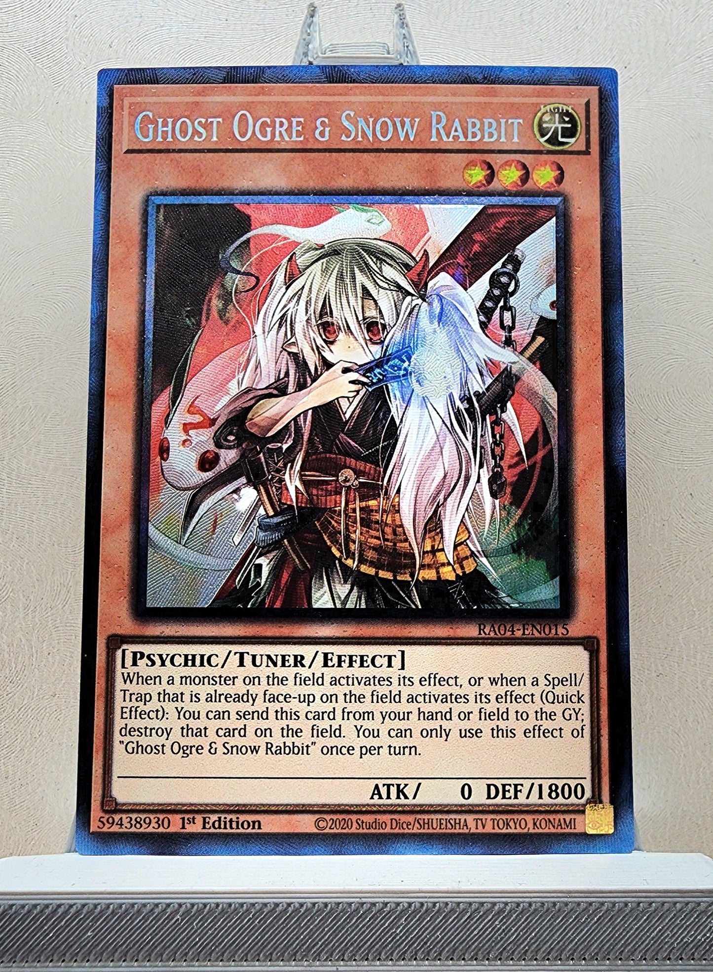 Yugioh! 1x Ghost Ogre & Snow Rabbit (RA04 - Prismatic Collectors Rare) 1st Edition