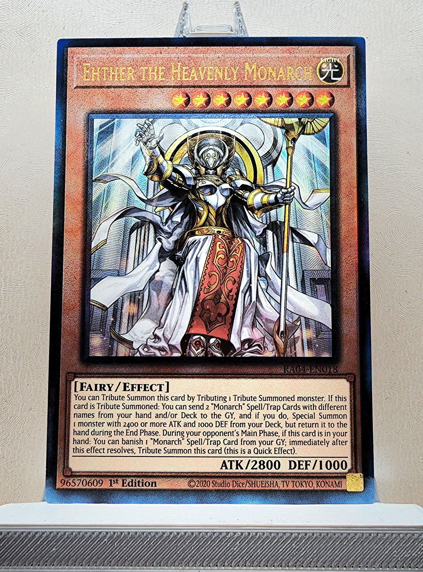 Yugioh! 1x Ehther the Heavenly Monarch (RA04 - Prismatic Ultimate Rare) 1st Edition