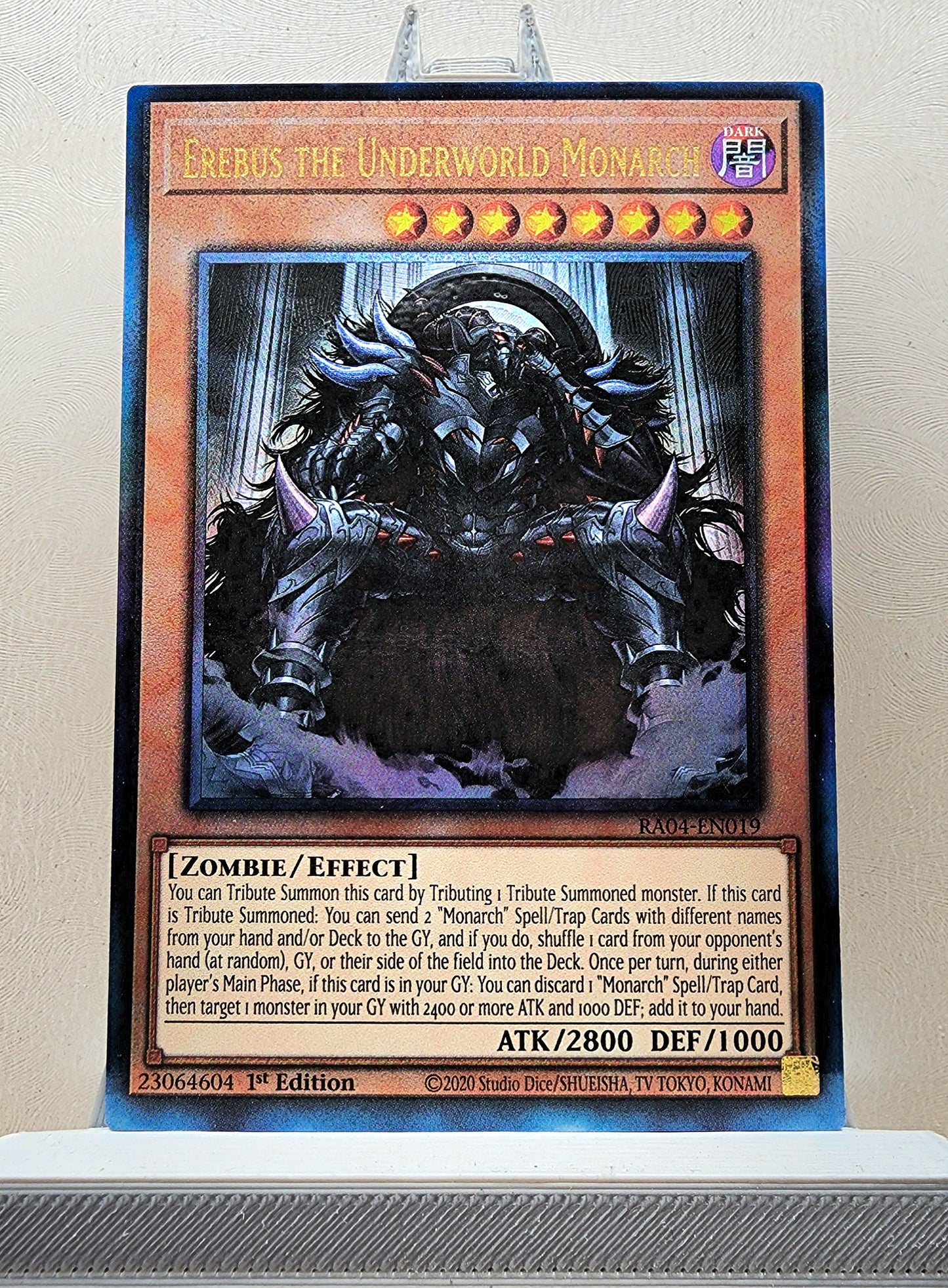 Yugioh! 1x Erebus the Underworld Monarch (RA04 - Prismatic Ultimate Rare) 1st Edition