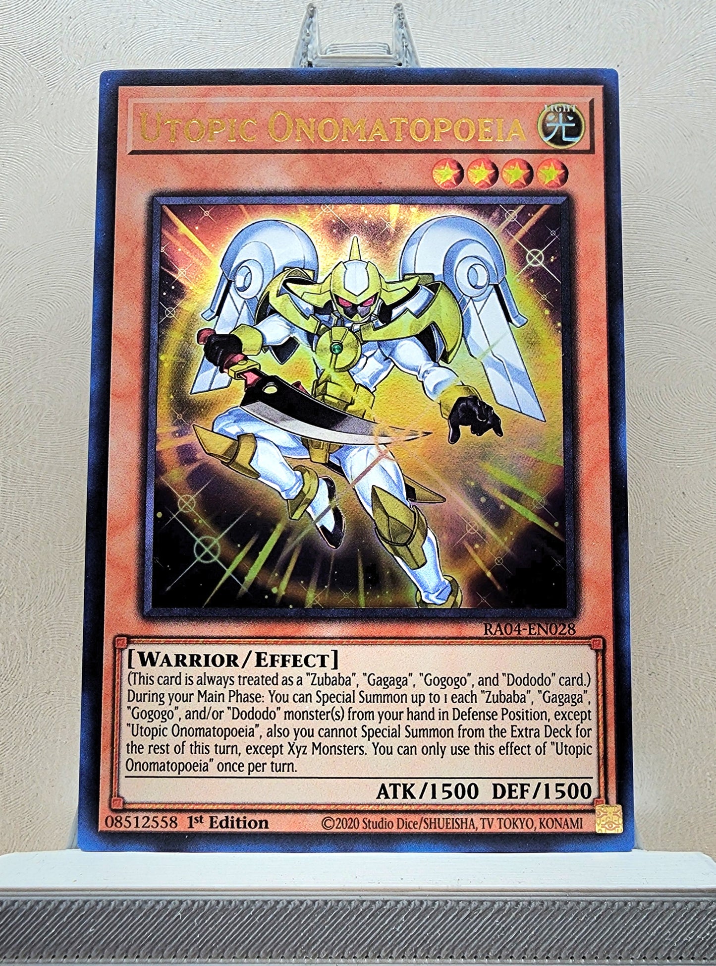 Yugioh! 1x Utopic Onomatopoeia (RA04 - Ultra Rare) 1st Edition
