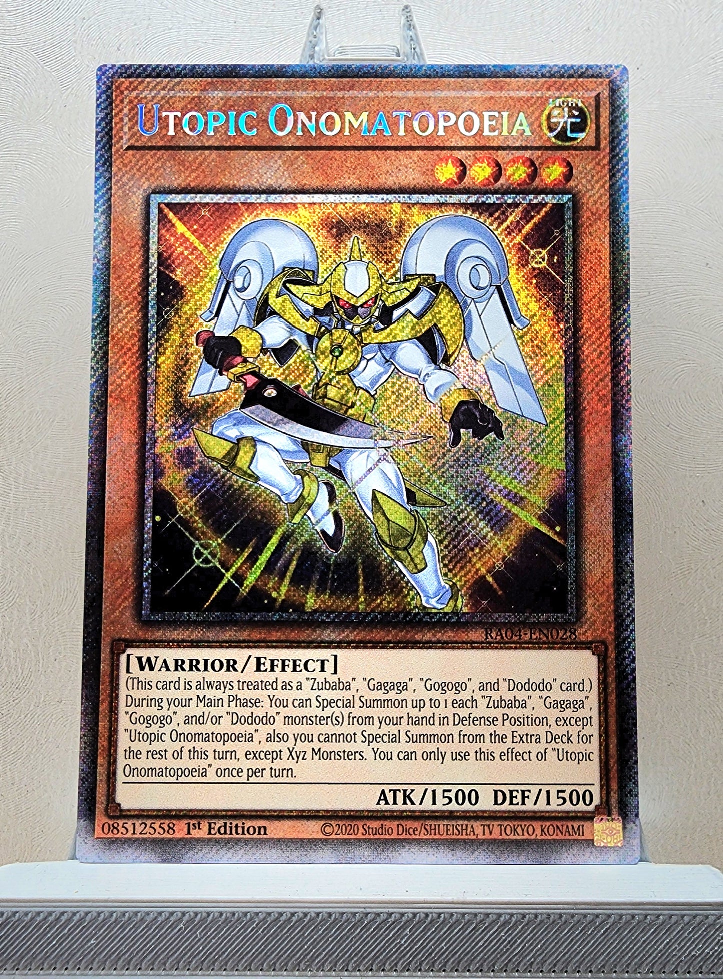 Yugioh! 1x Utopic Onomatopoeia (RA04 - Platinum Secret Rare) 1st Edition