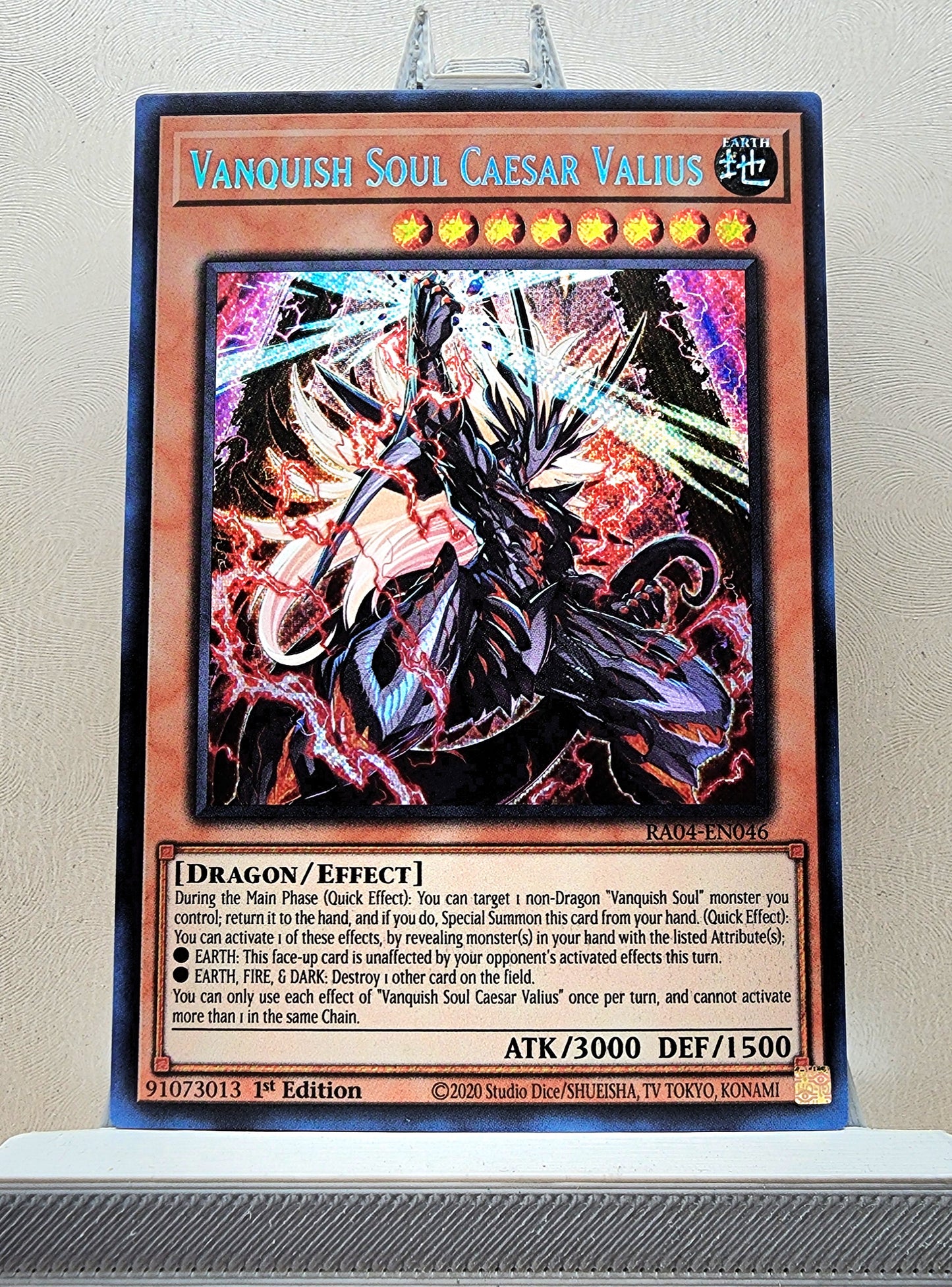 Yugioh! 1x Vanquish Soul Caesar Valius (RA04 - Secret Rare) 1st Edition