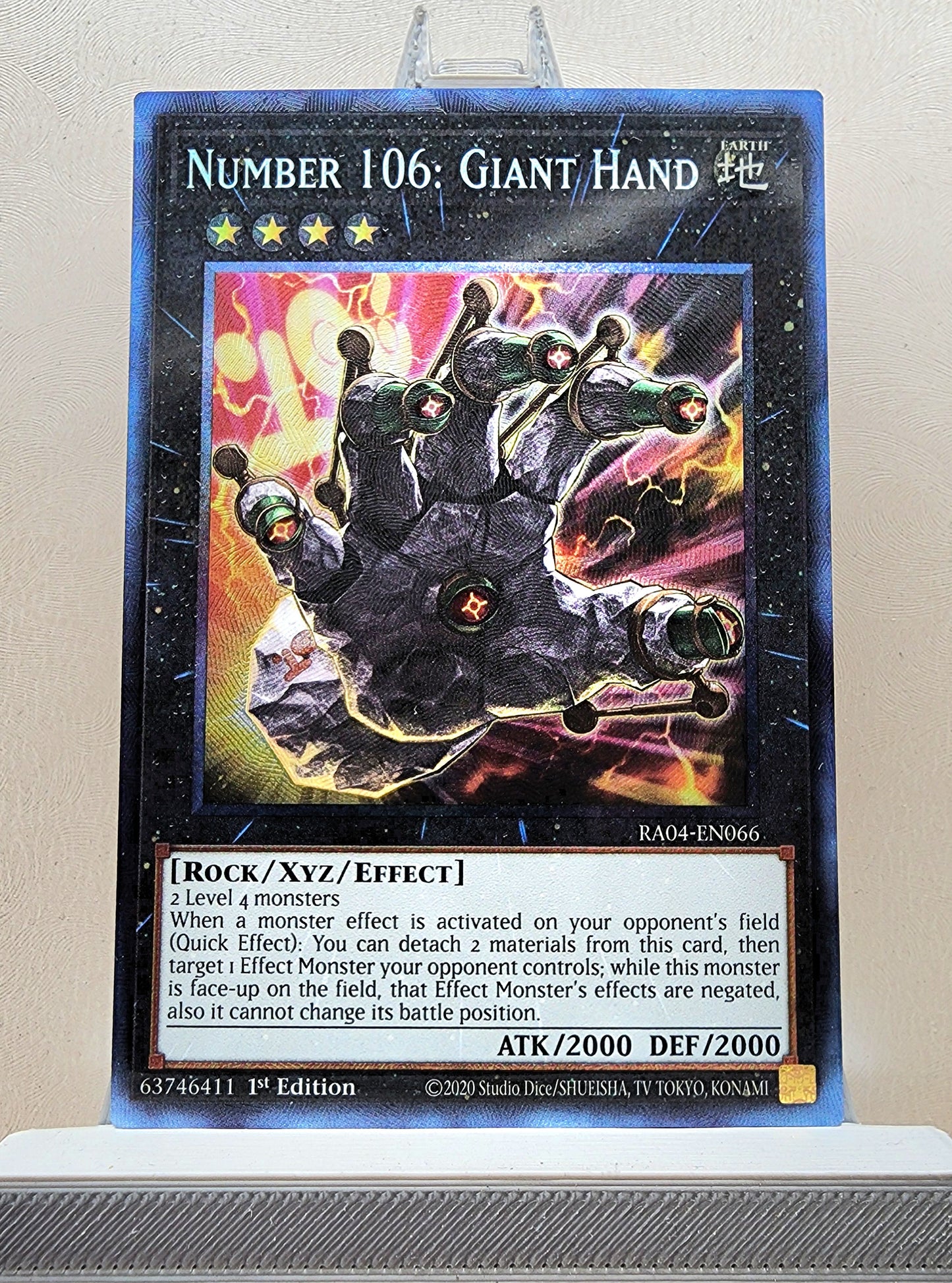 Yugioh! 1x Number 106: Giant Hand (RA04 - Prismatic Collectors Rare) 1st Edition