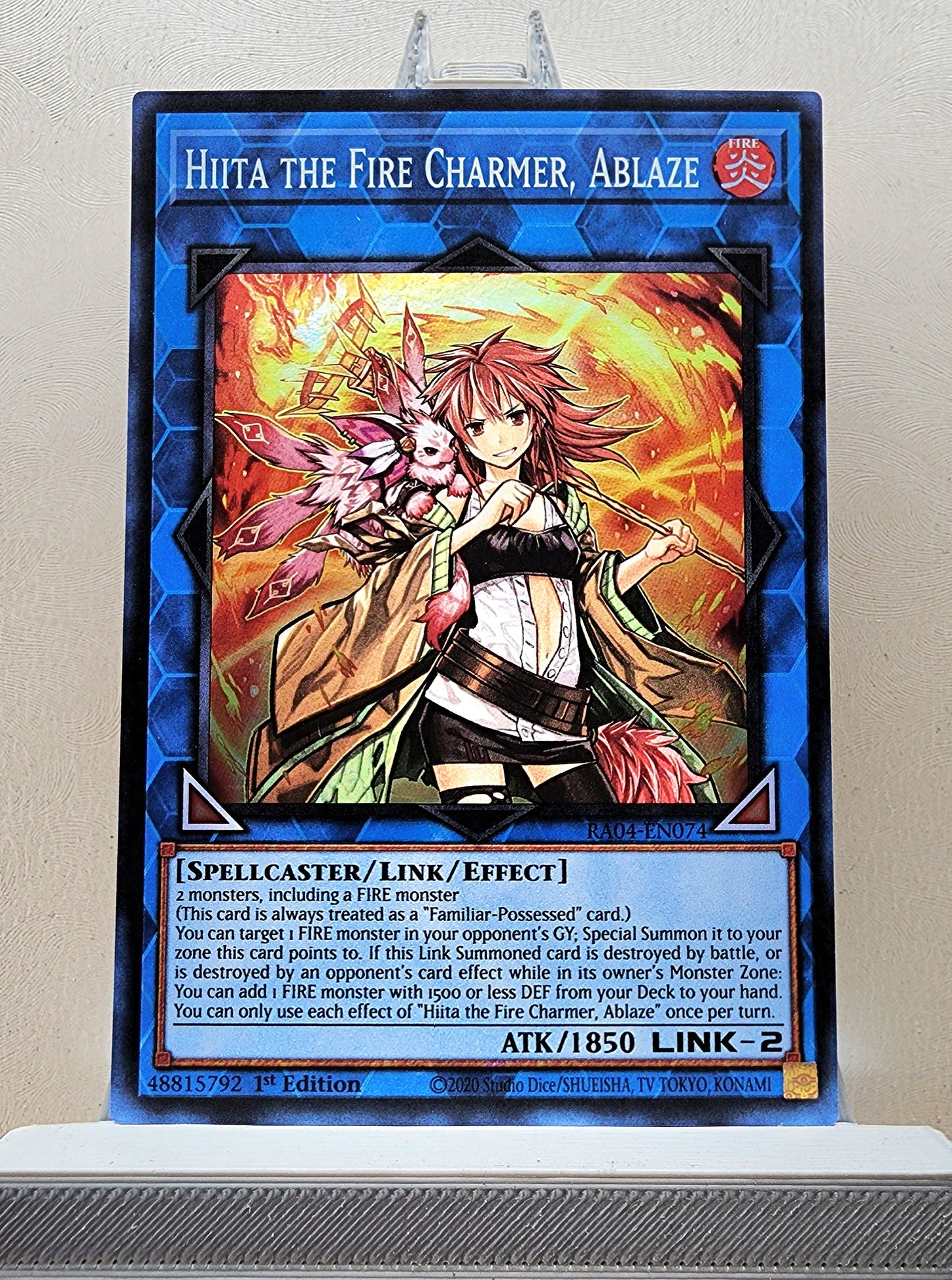 Yugioh! 1x Hiita the Fire Charmer, Ablaze (RA04 - Super Rare) 1st Edition
