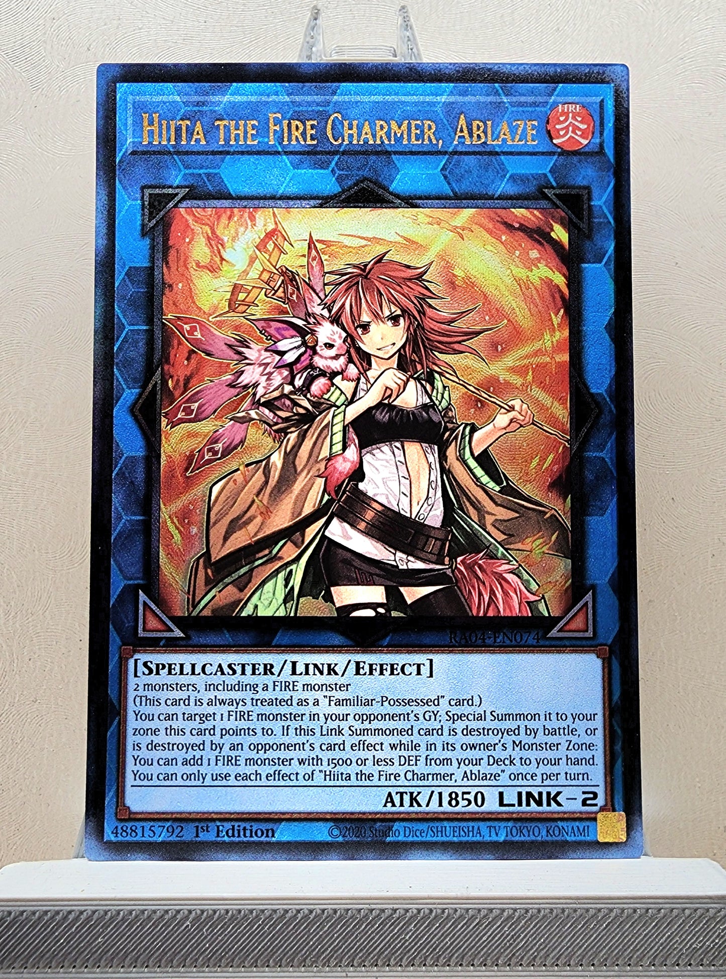 Yugioh! 1x Hiita the Fire Charmer, Ablaze (RA04 - Prismatic Ultimate Rare) 1st Edition