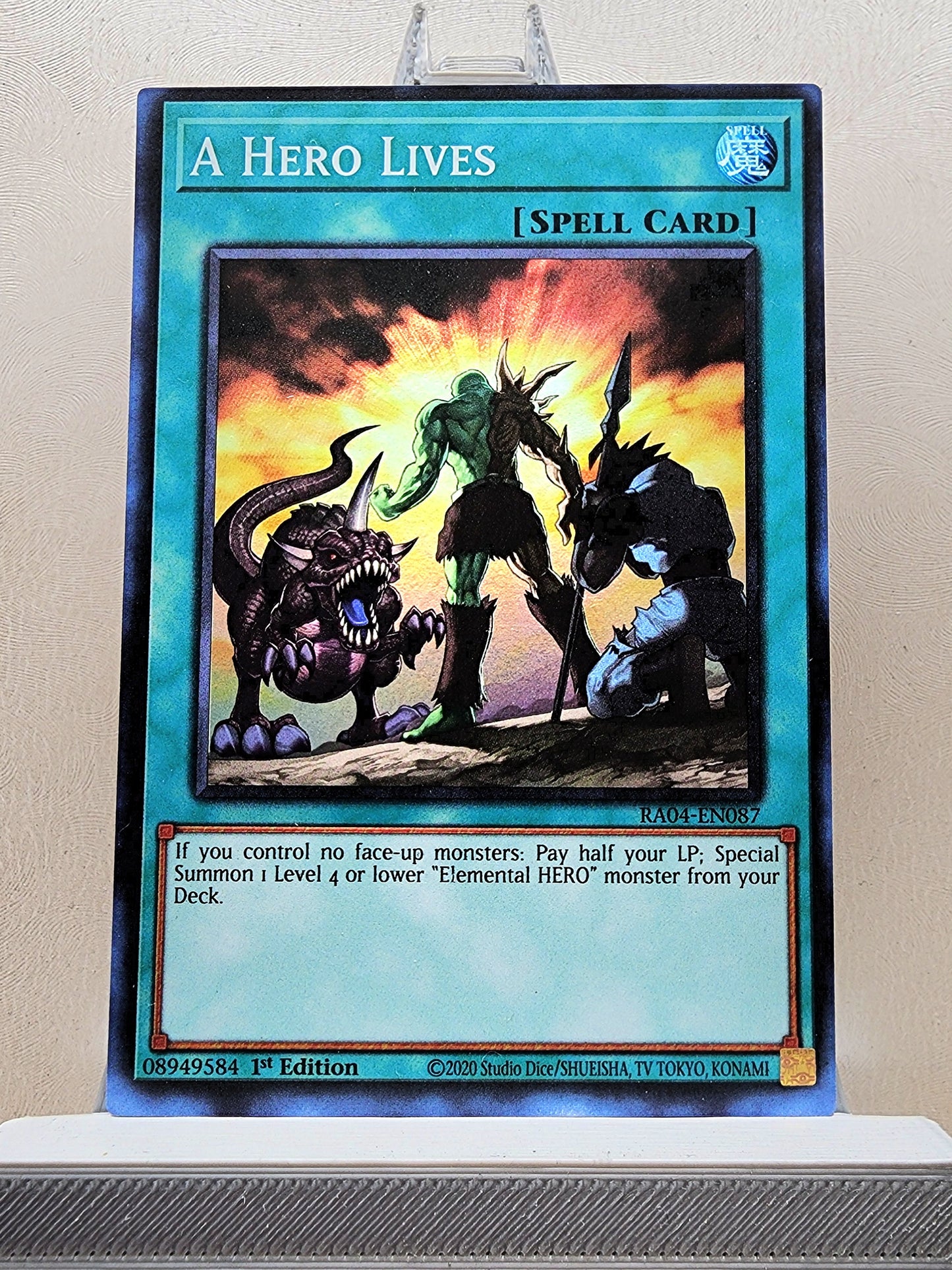 Yugioh! 1x A Hero Lives (RA04 - Super Rare) 1st Edition
