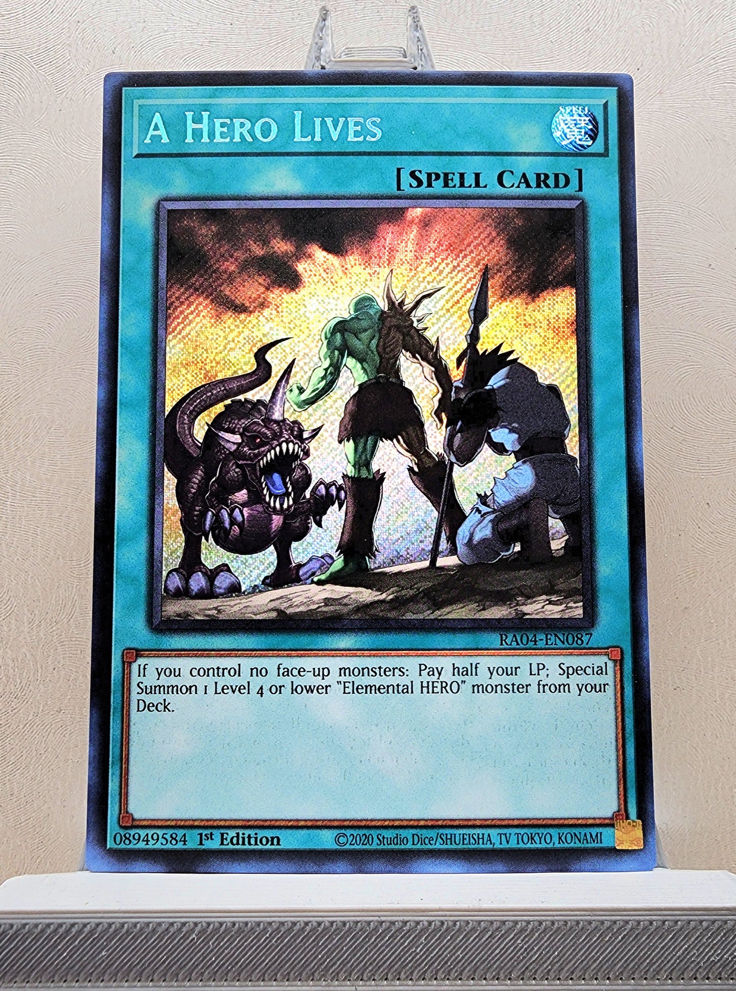 Yugioh! 1x A Hero Lives (RA04 - Secret Rare) 1st Edition