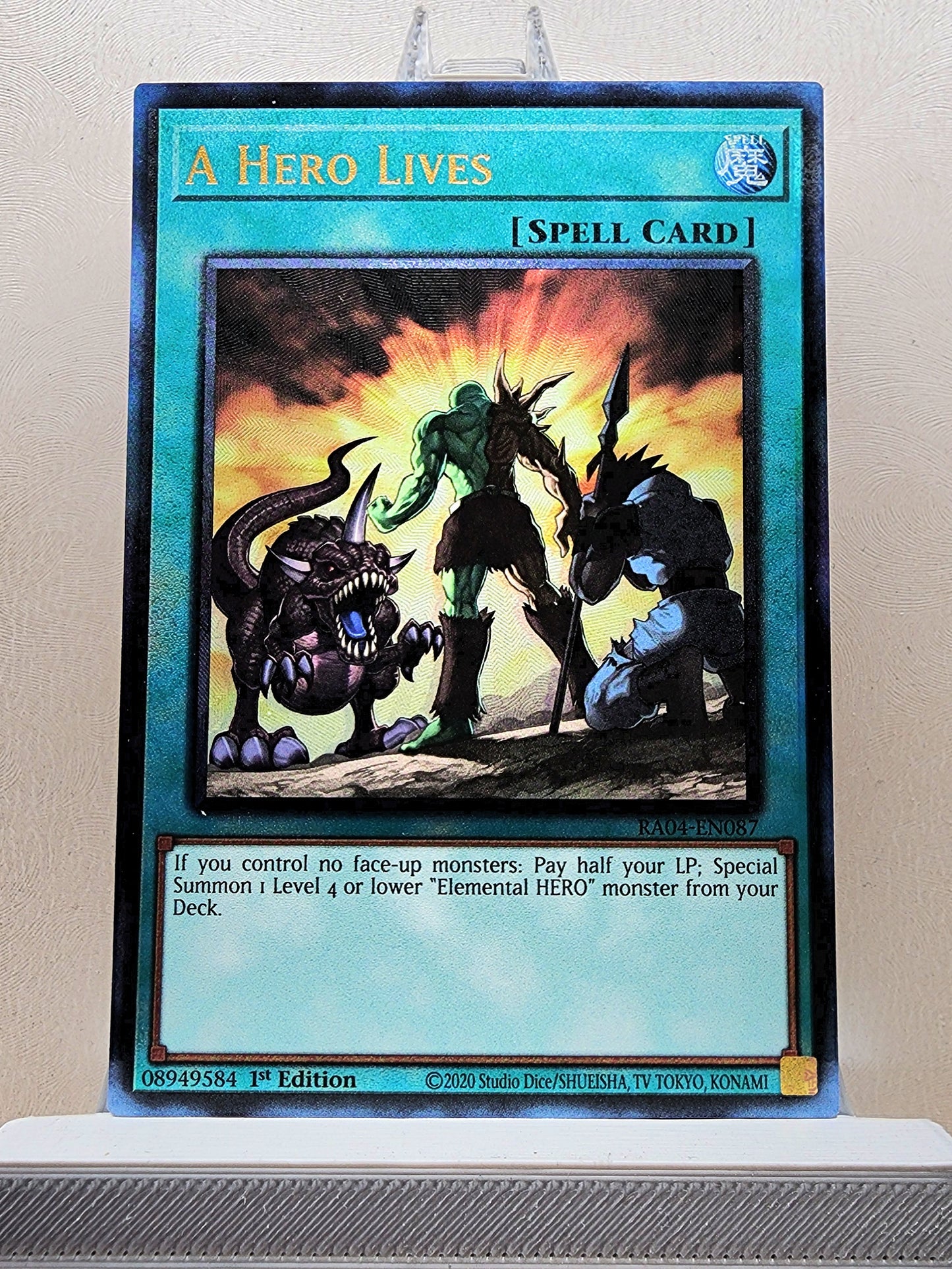 Yugioh! 1x A Hero Lives (RA04 - Prismatic Ultimate Rare) 1st Edition