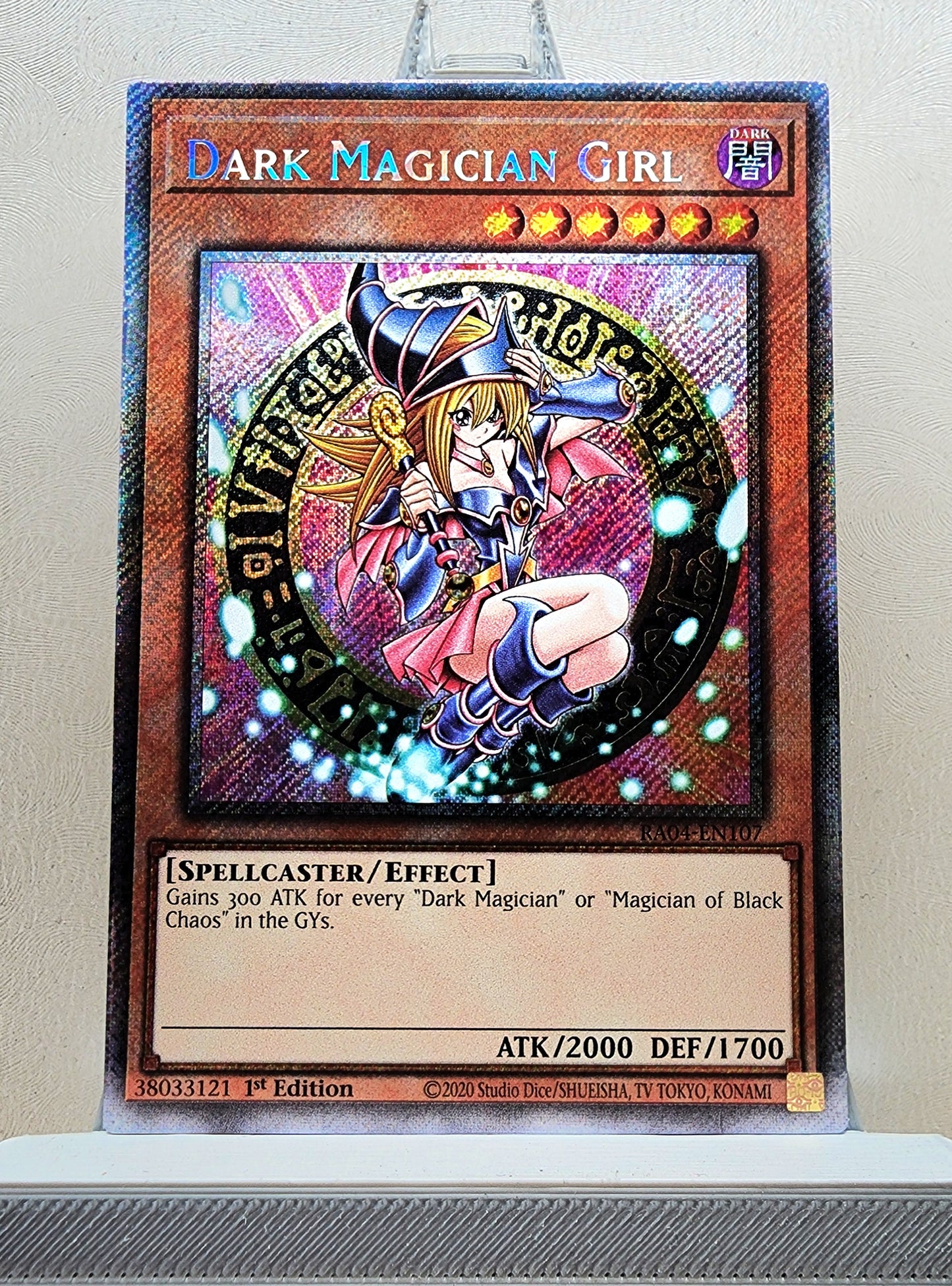 Yugioh! 1x Dark Magician Girl 3rd Art (RA04 - Platinum Secret Rare) 1st Edition