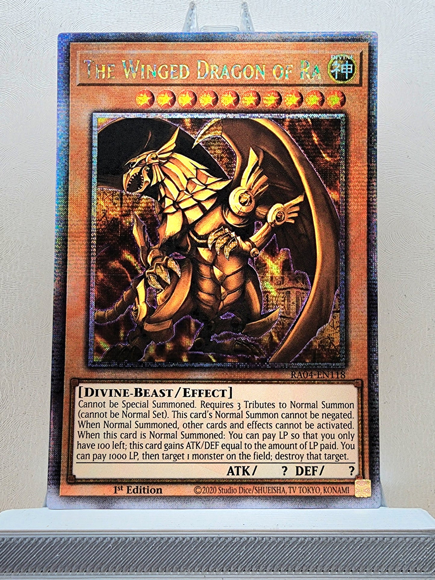 Yugioh! 1x The Winged Dragon of Ra (RA04 - Quarter Century Secret Rare) 1st Edition