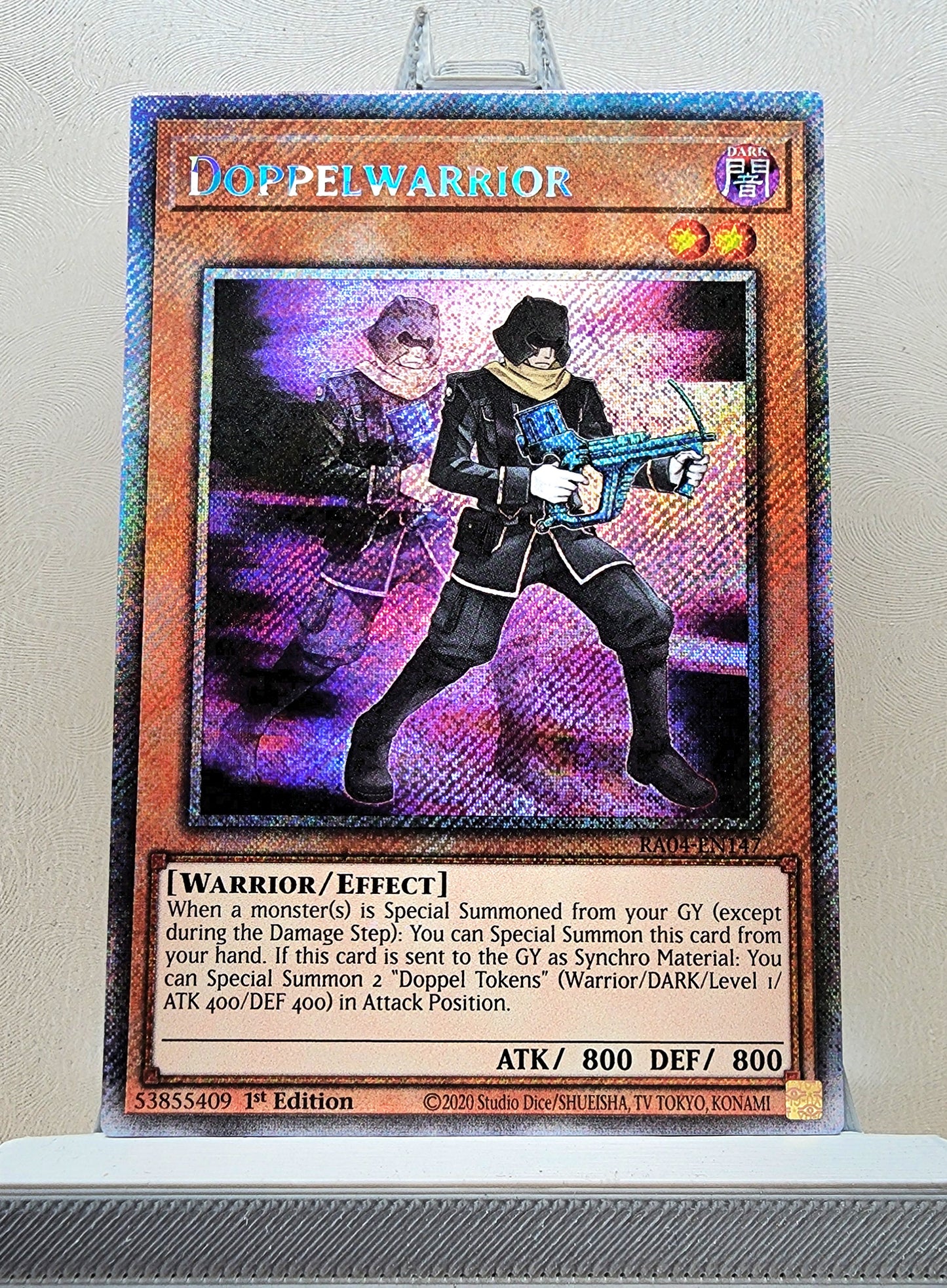 Yugioh! 1x Doppelwarrior (RA04 - Platinum Secret Rare) 1st Edition