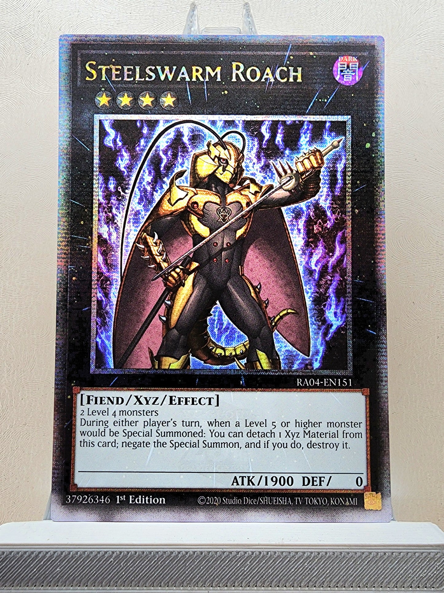 Yugioh! 1x Steelswarm Roach (RA04 - Quarter Century Secret Rare) 1st Edition