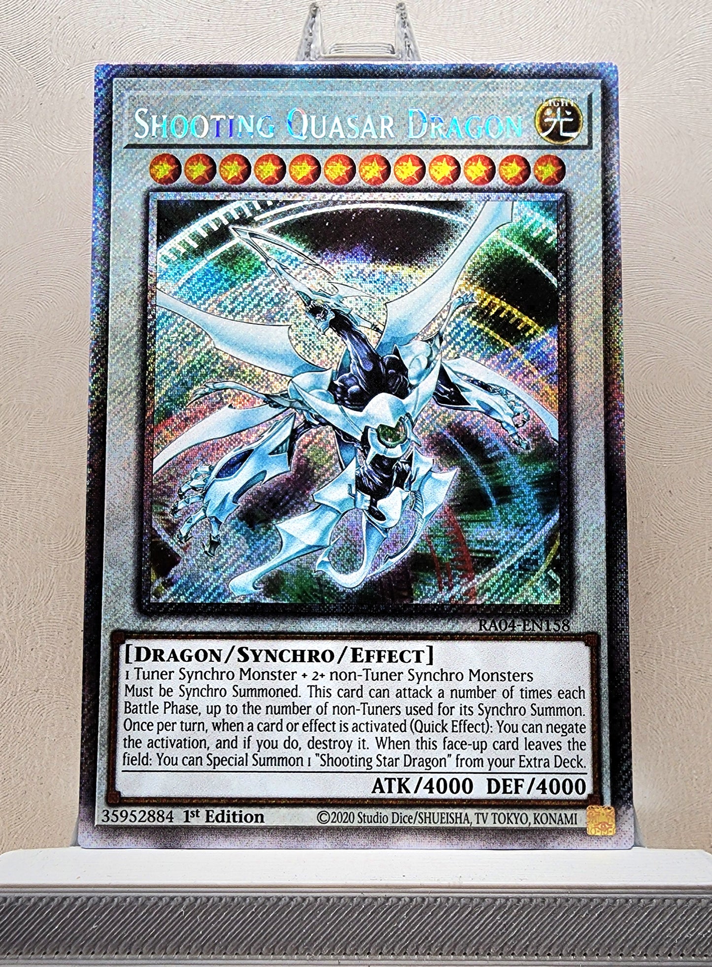 Yugioh! 1x Shooting Quasar Dragon (RA04 - Platinum Secret Rare) 1st Edition