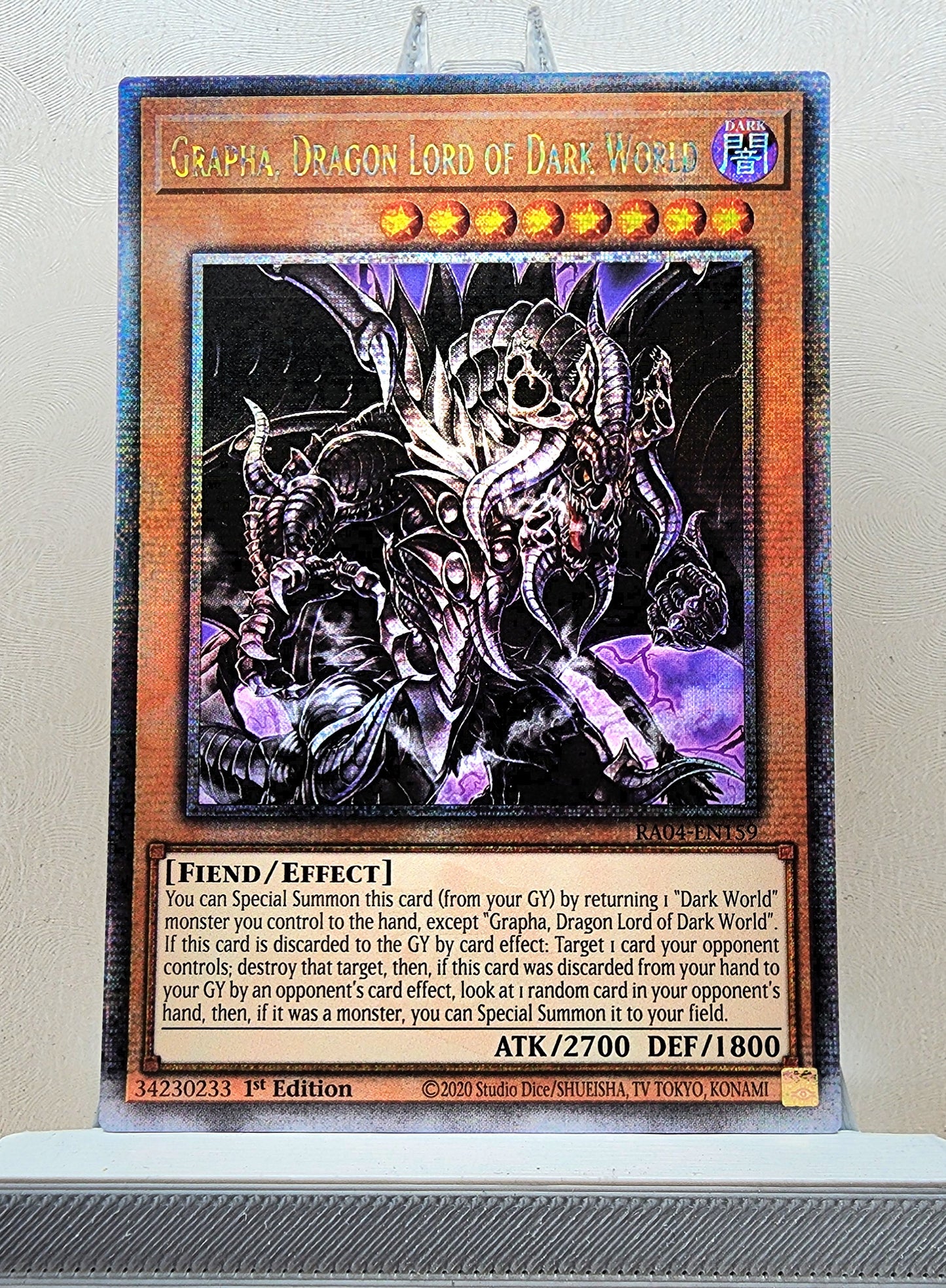 Yugioh! 1x Grapha, Dragon Lord of Dark World (RA04 - Quarter Century Secret Rare) 1st Edition
