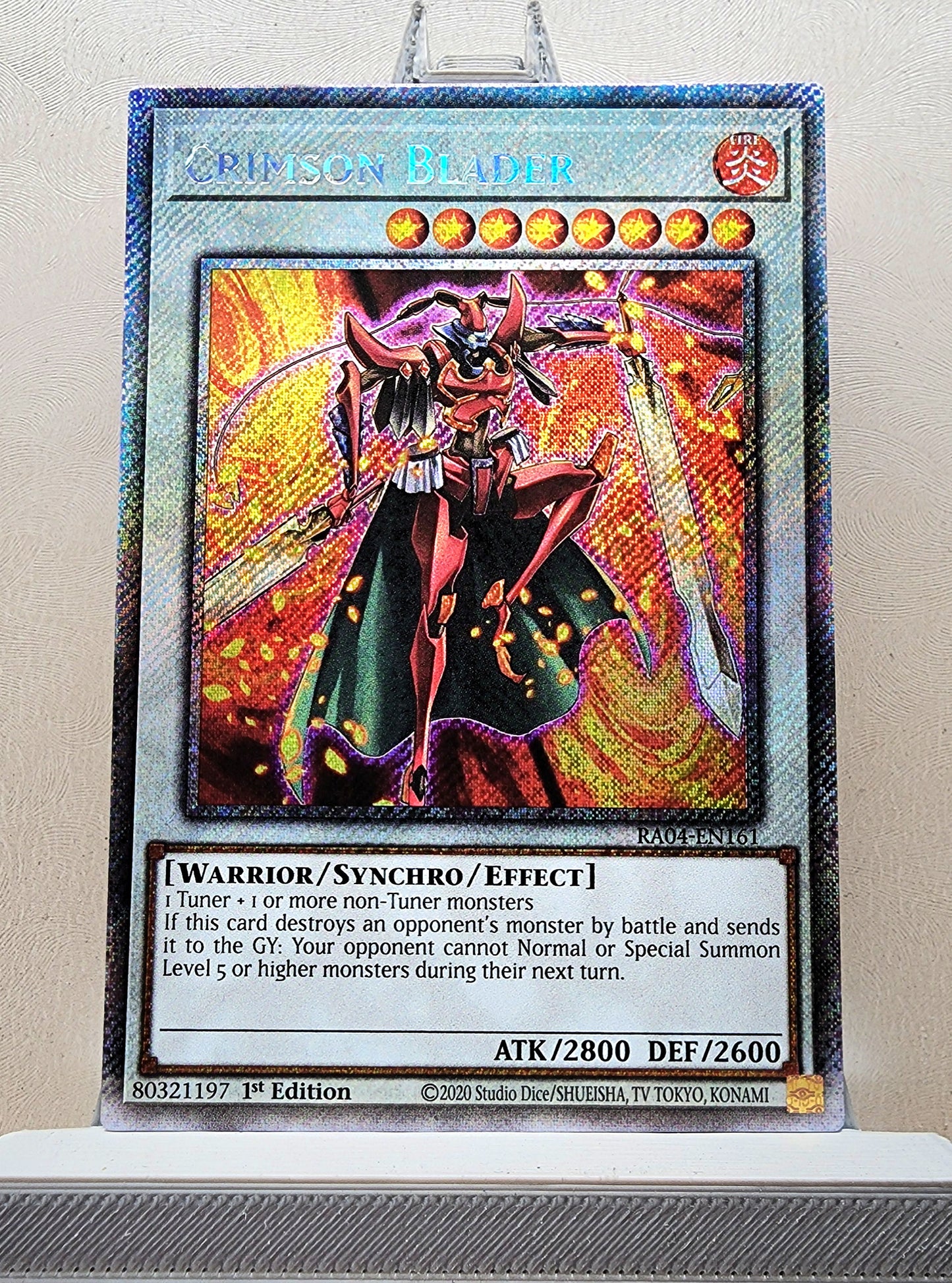 Yugioh! 1x Crimson Blader (RA04 - Platinum Secret Rare) 1st Edition