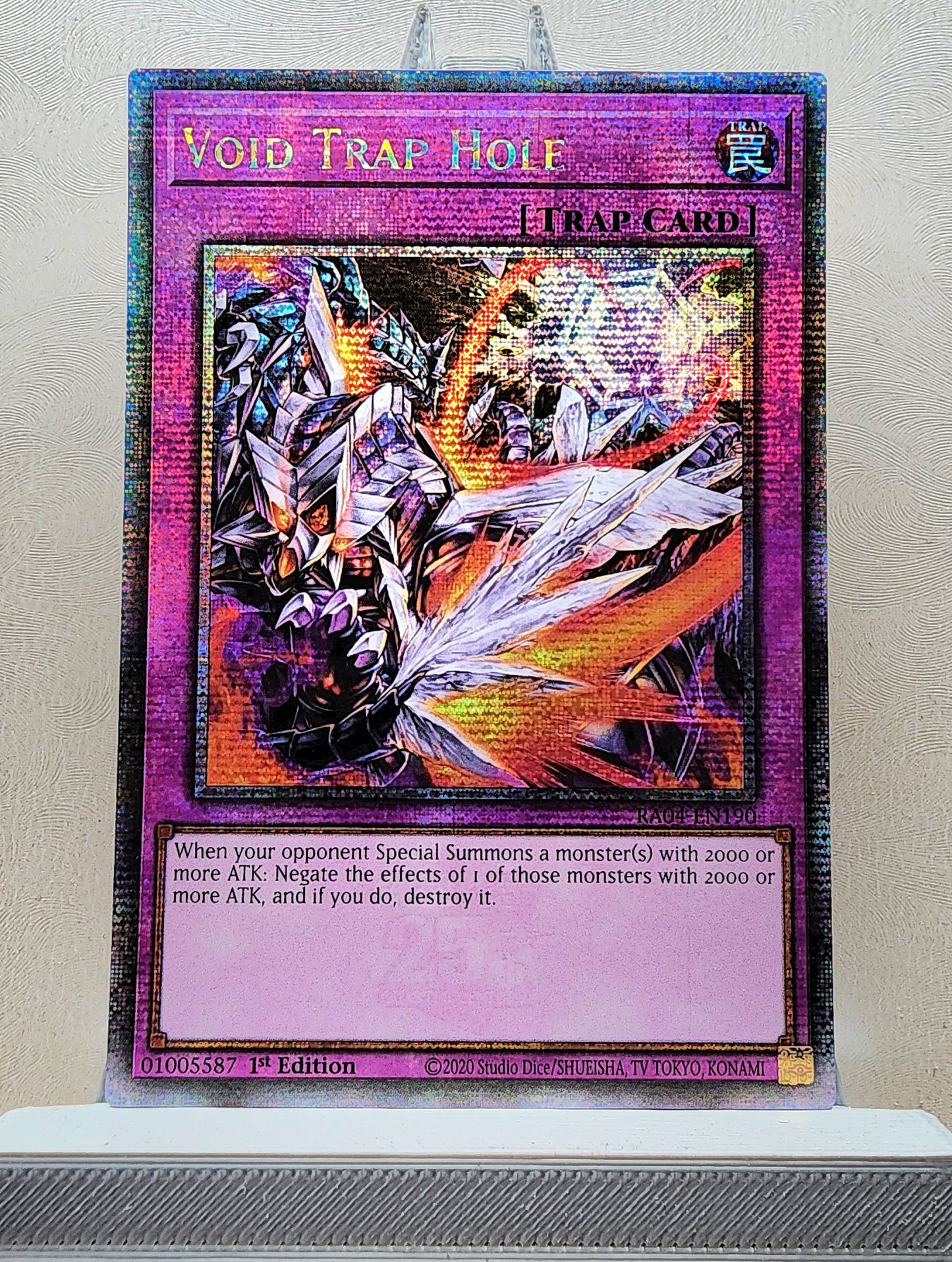 Yugioh! 1x Void Trap Hole (RA04 - Quarter Century Secret Rare) 1st Edition
