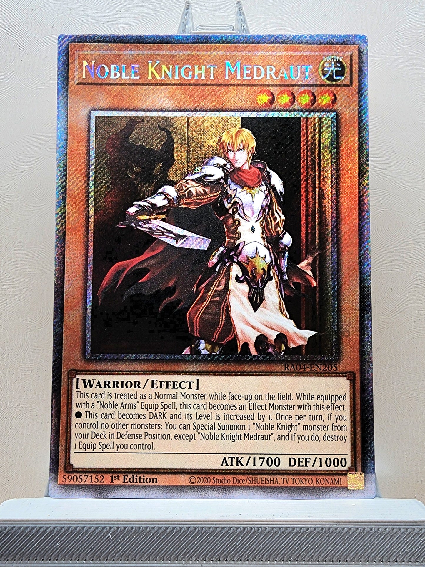 Yugioh! 1x Noble Knight Medraut (RA04 - Platinum Secret Rare) 1st Edition