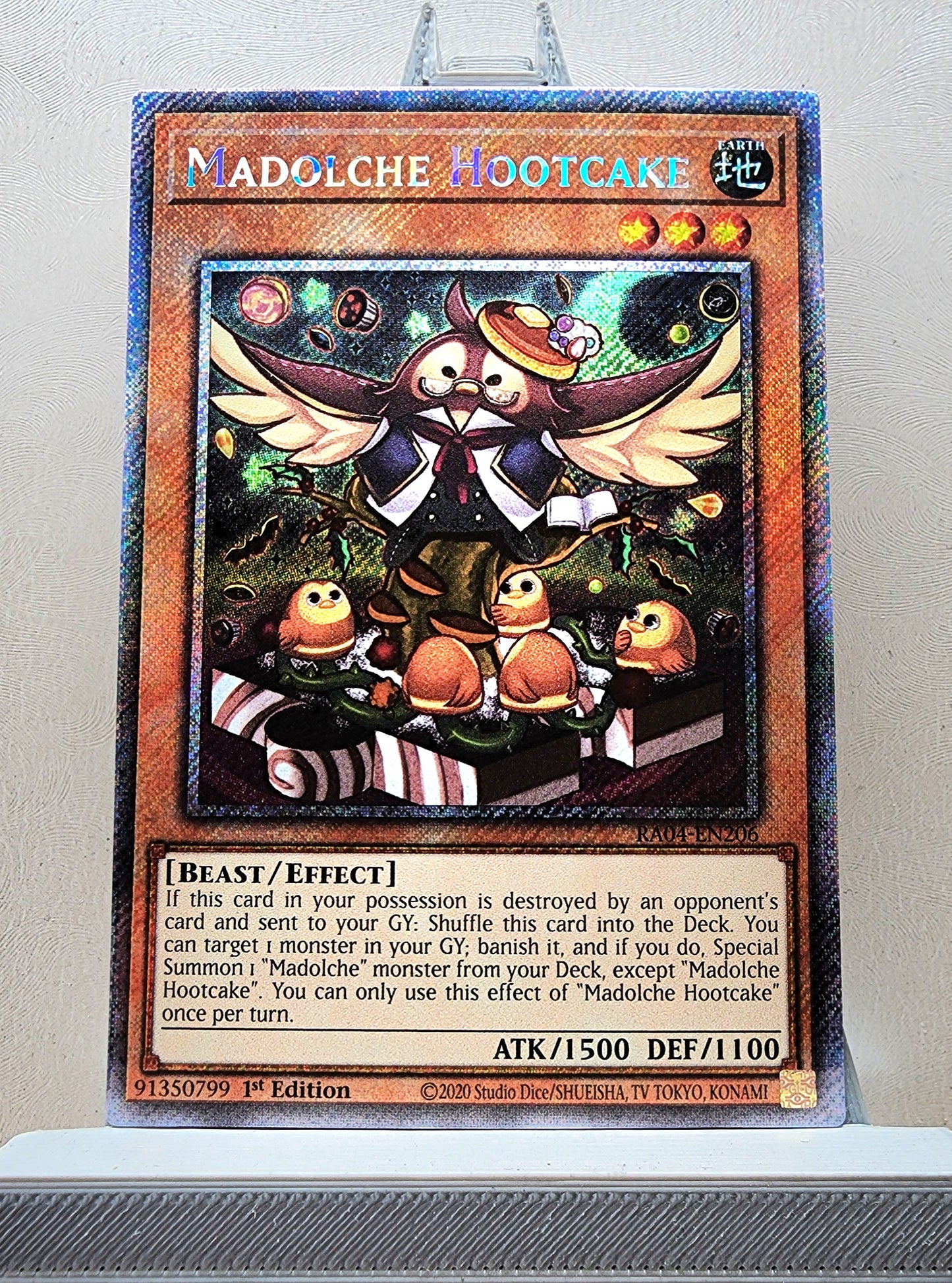 Yugioh! 1x Madolche Hootcake (RA04 - Platinum Secret Rare) 1st Edition