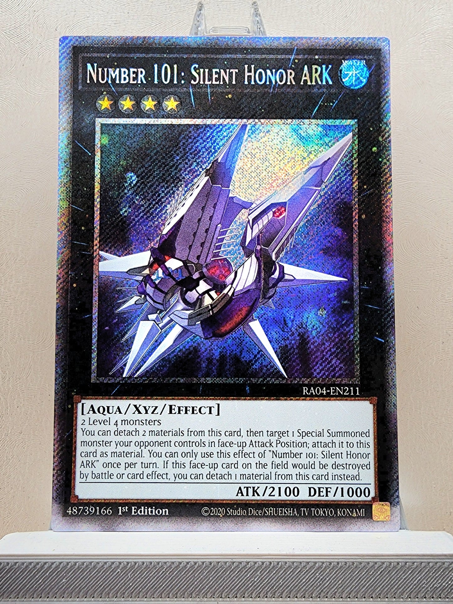 Yugioh! 1x Number 101: Silent Honor ARK (RA04 - Platinum Secret Rare) 1st Edition