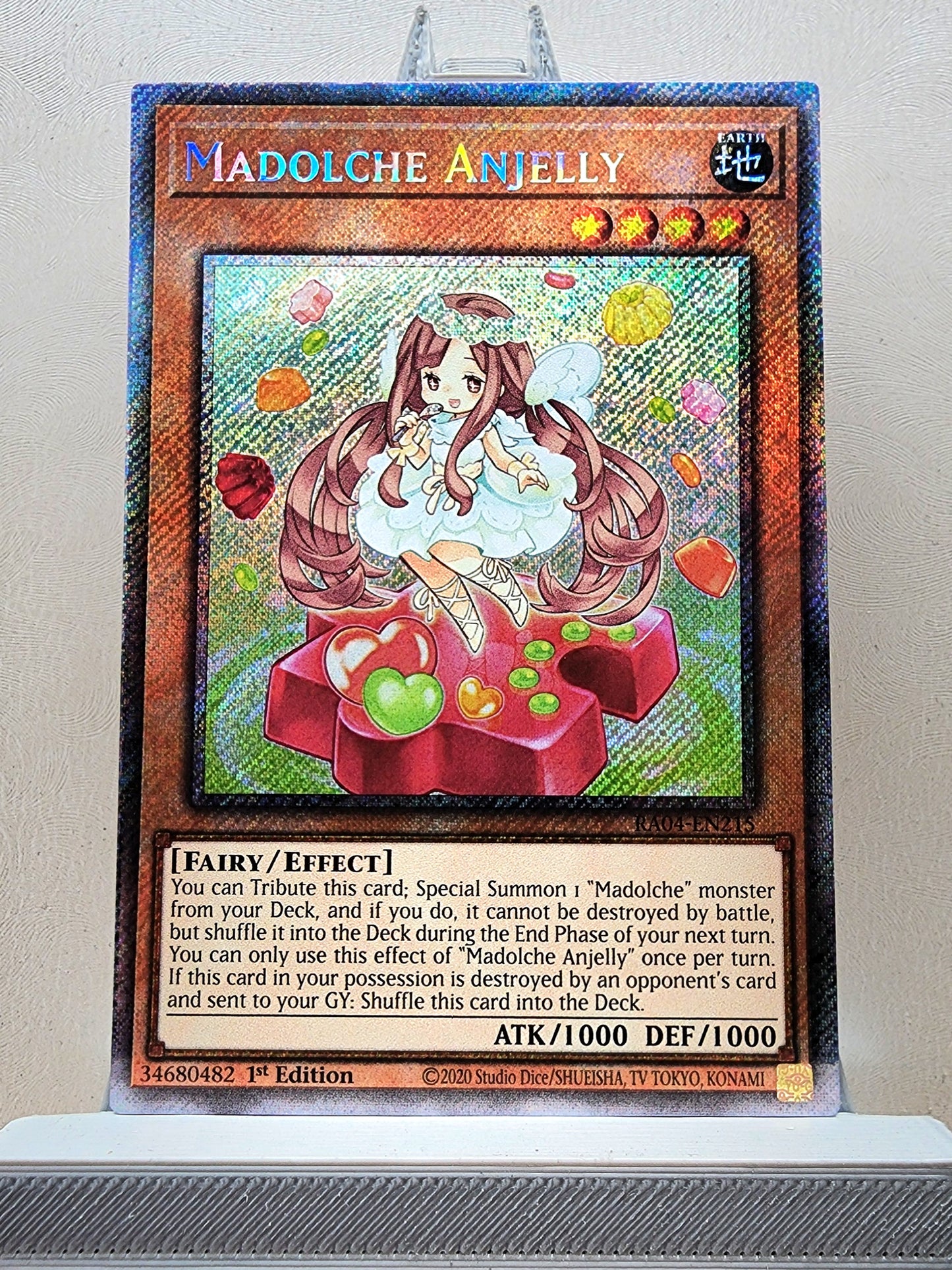 Yugioh! 1x Madolche Anjelly (RA04 - Platinum Secret Rare) 1st Edition