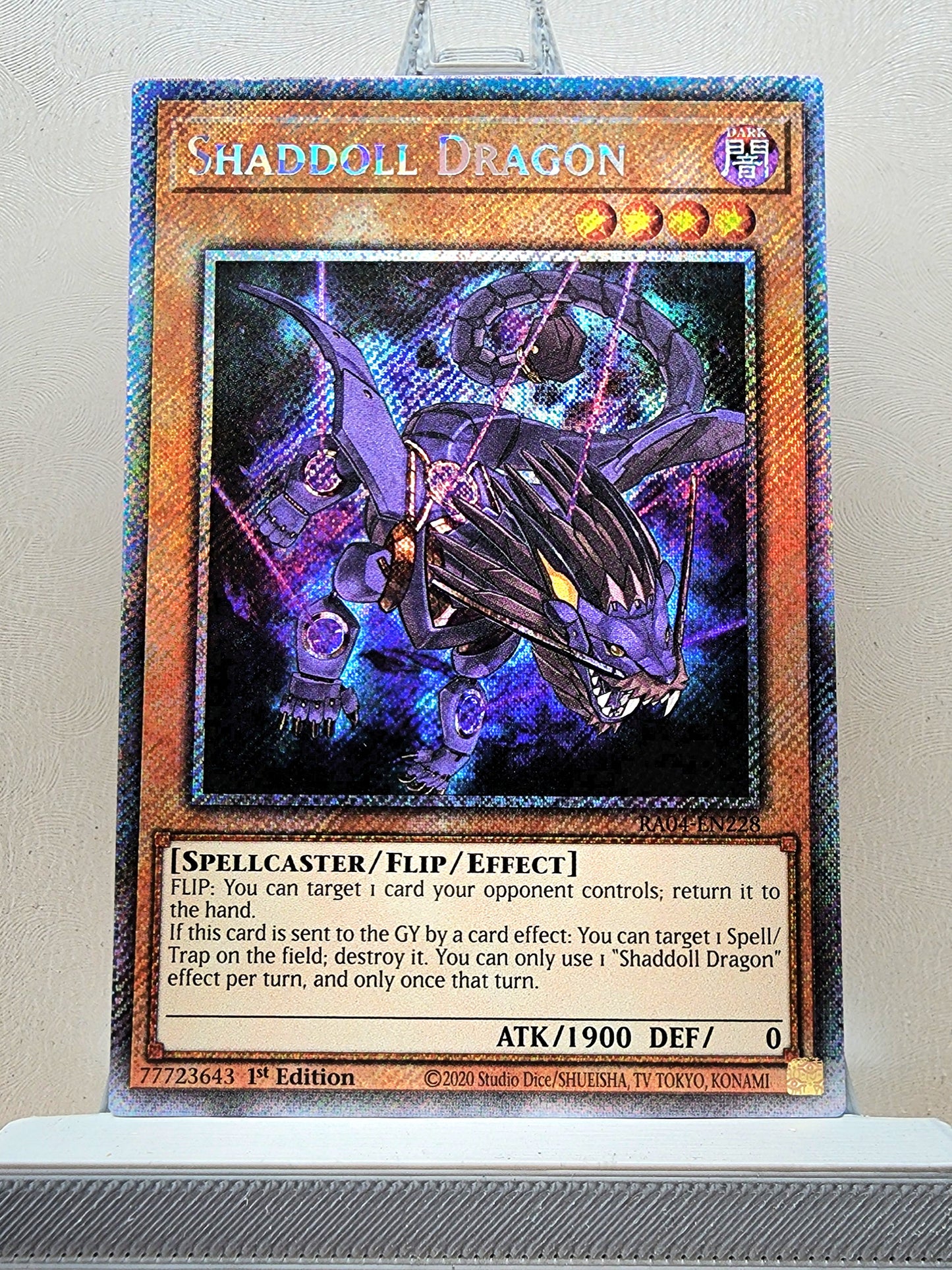 Yugioh! 1x Shaddoll Dragon (RA04 - Platinum Secret Rare) 1st Edition