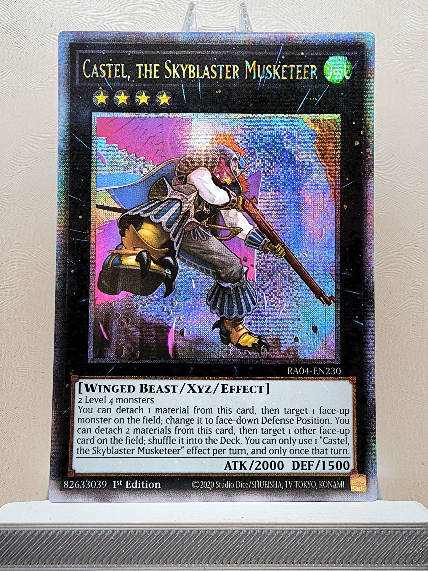 Yugioh! 1x Castel, the Skyblaster Musketeer (RA04 - Quarter Century Secret Rare) 1st Edition