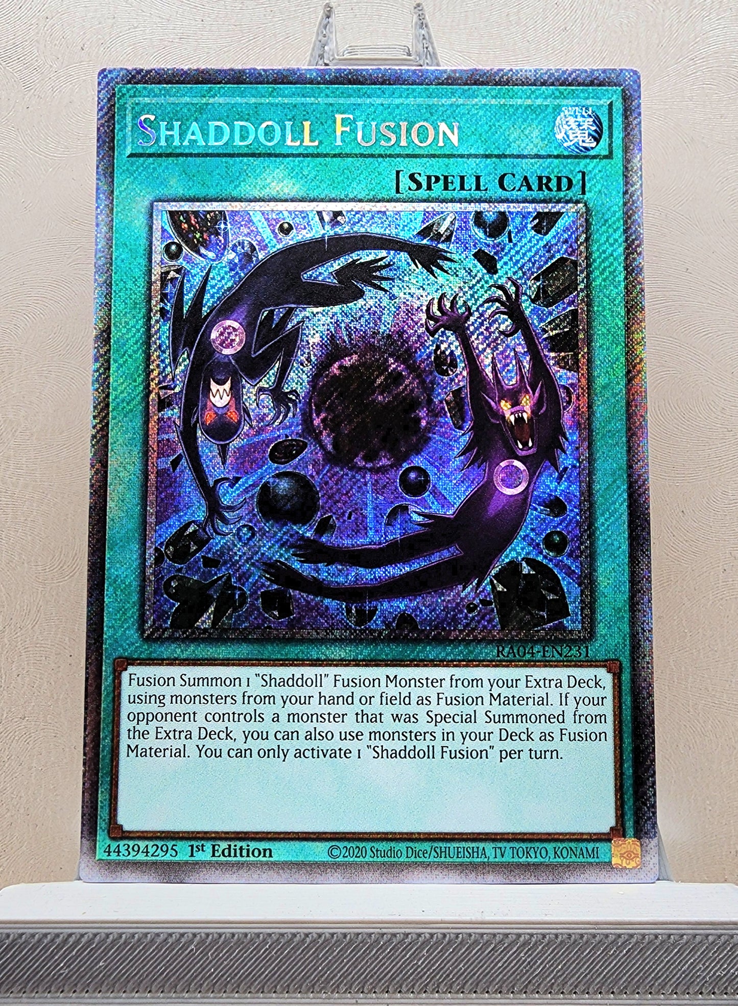 Yugioh! 1x Shaddoll Fusion (RA04 - Platinum Secret Rare) 1st Edition