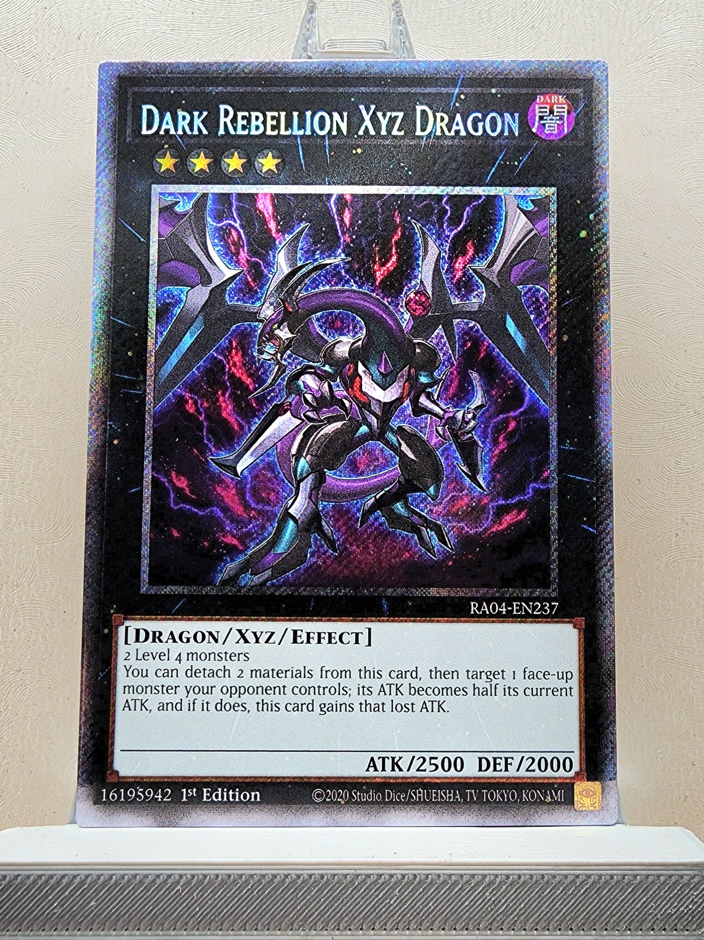 Yugioh! 1x Dark Rebellion Xyz Dragon (RA04 - Platinum Secret Rare) 1st Edition