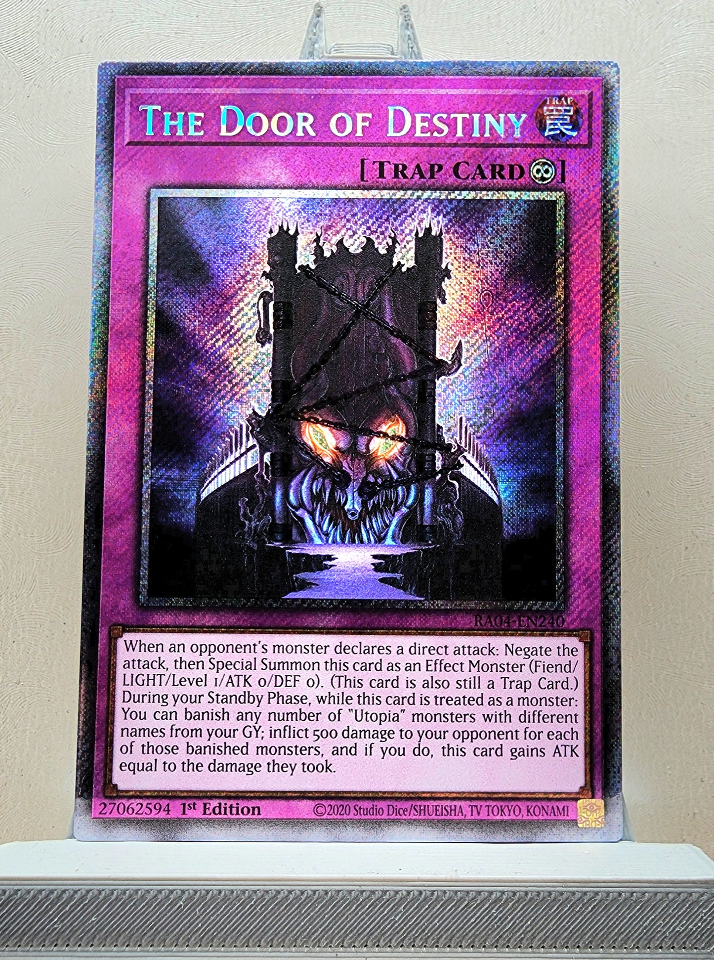 Yugioh! 1x The Door of Destiny (RA04 - Platinum Secret Rare) 1st Edition