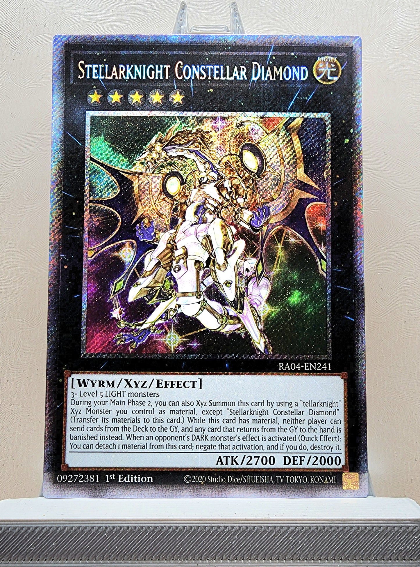 Yugioh! 1x Stellarknight Constellar Diamond (RA04 - Platinum Secret Rare) 1st Edition