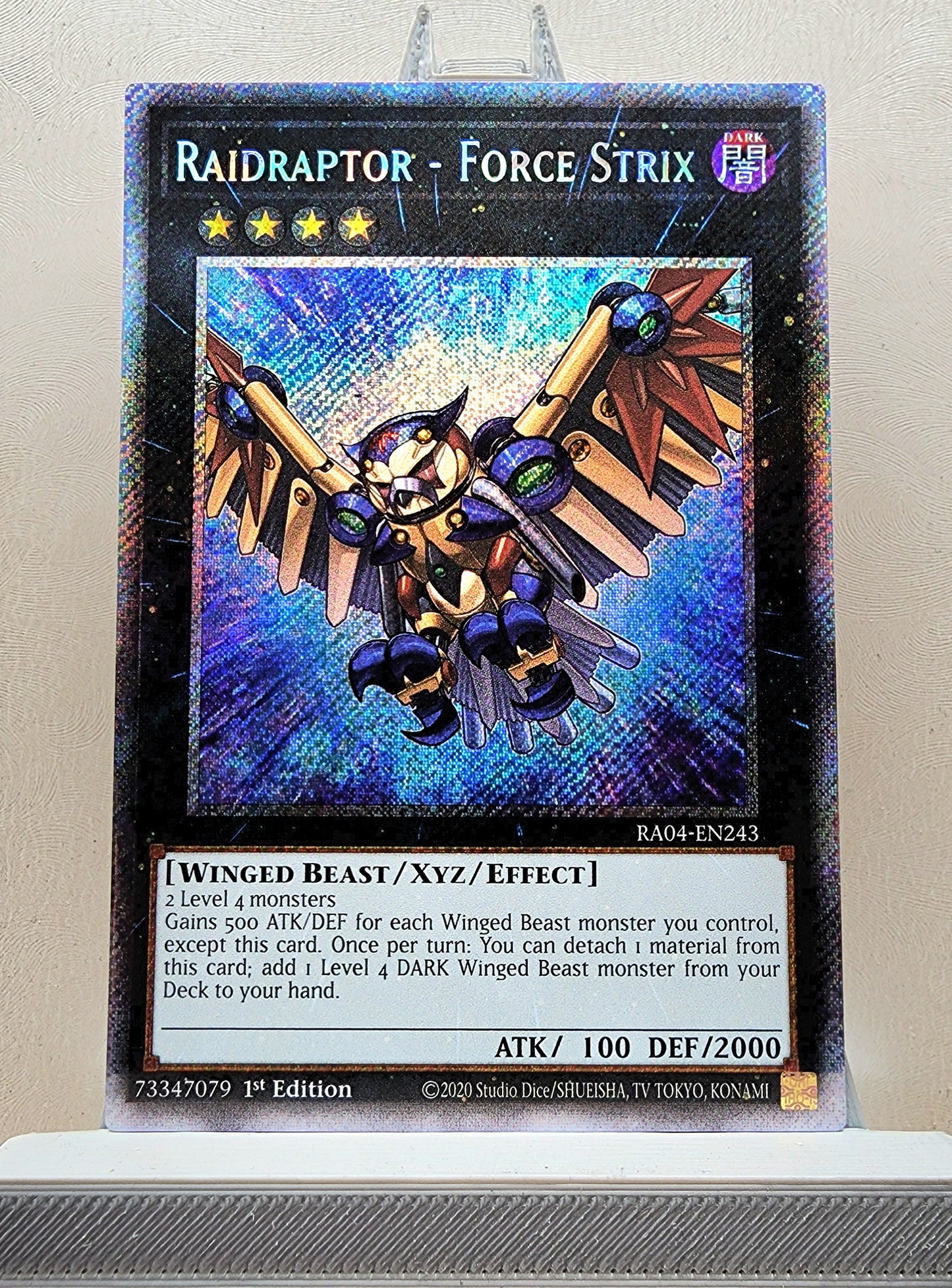 Yugioh! 1x Raidraptor - Force Strix (RA04 - Platinum Secret Rare) 1st Edition