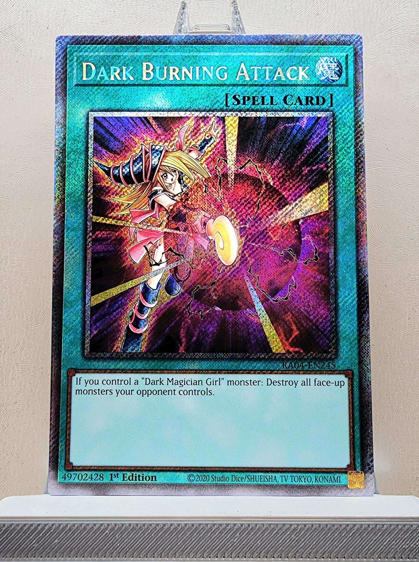 Yugioh! 1x Dark Burning Attack (RA04 - Platinum Secret Rare) 1st Edition