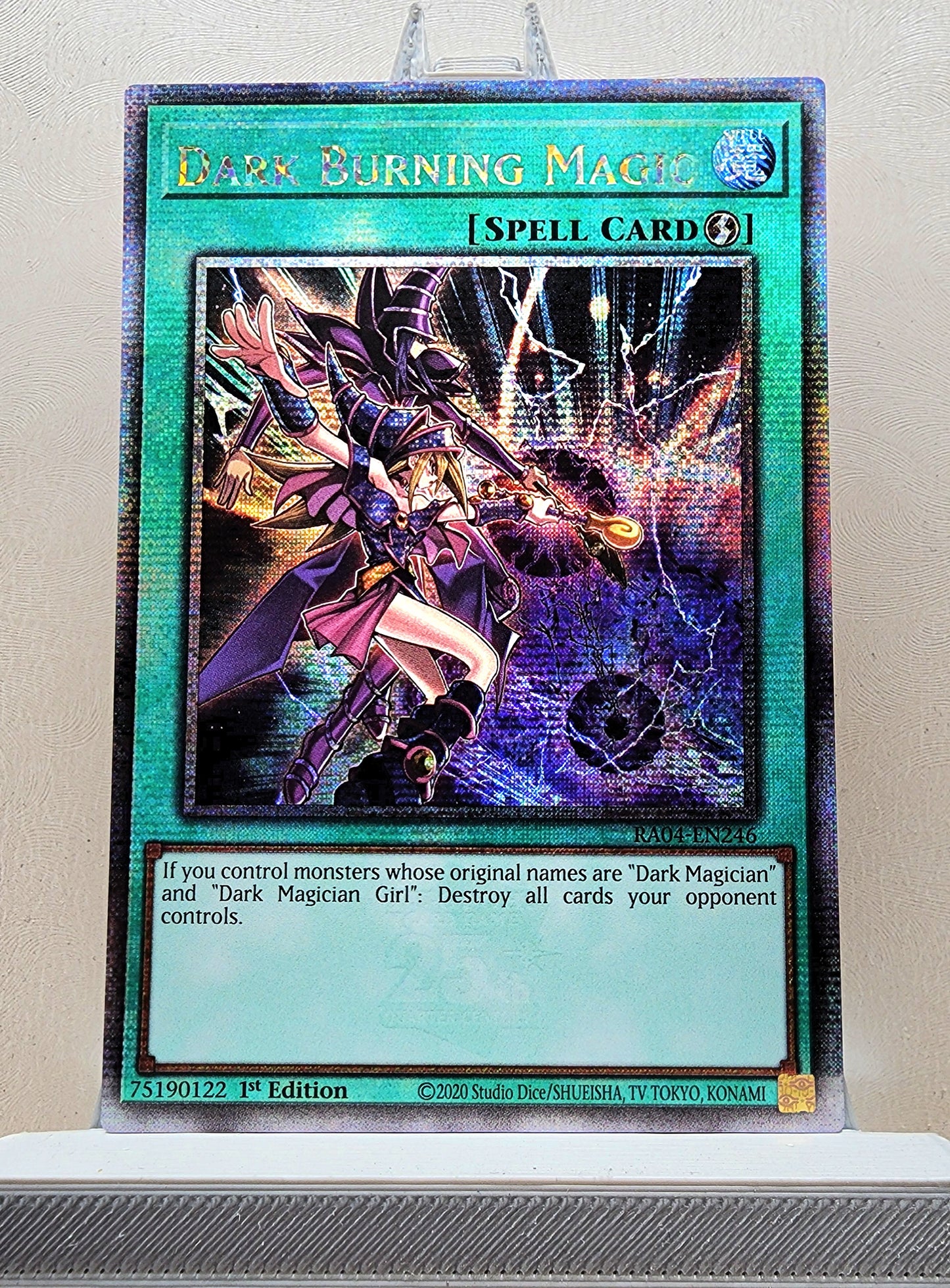 Yugioh! 1x Dark Burning Magic (RA04 - Quarter Century Secret Rare) 1st Edition
