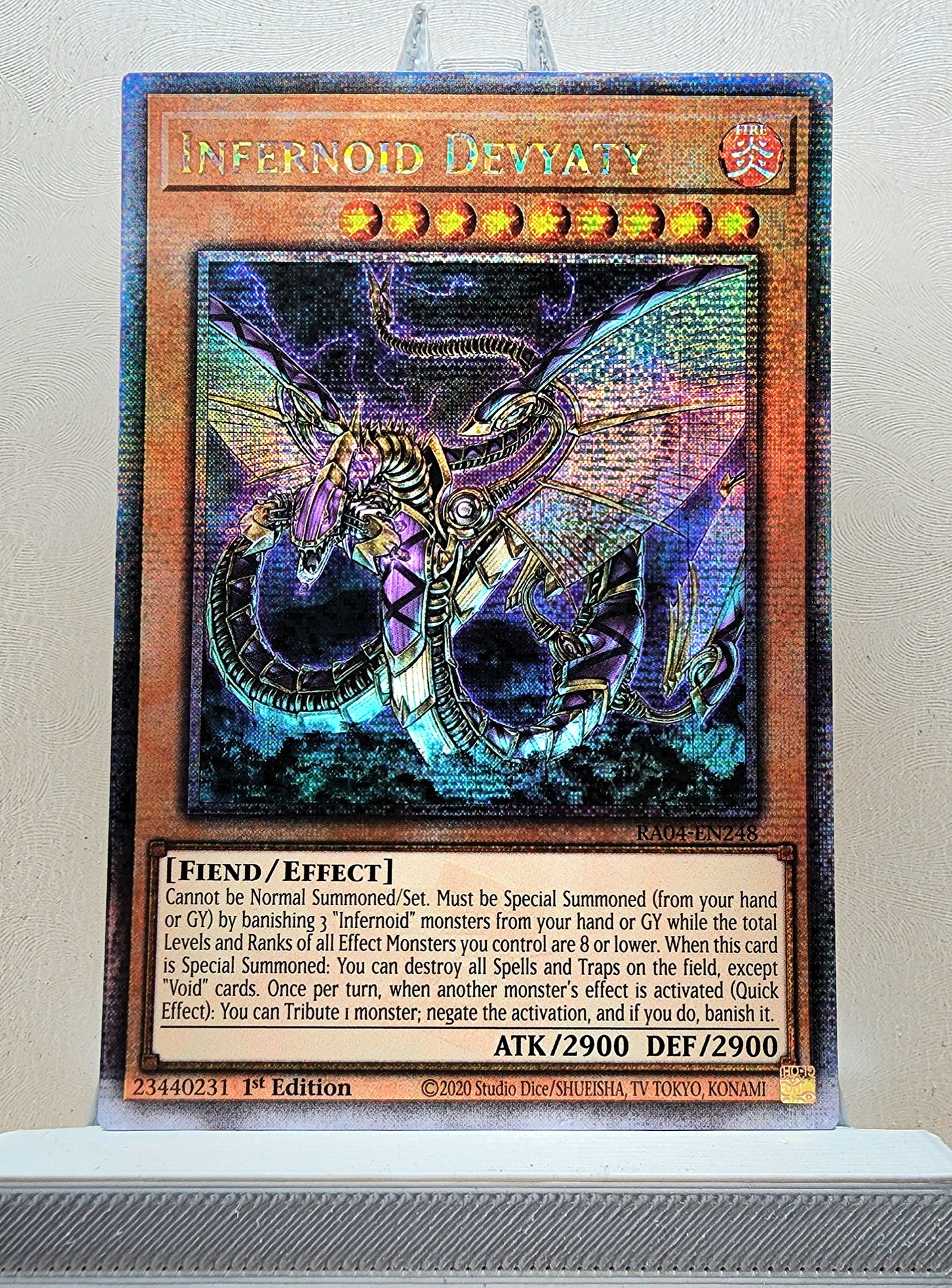 Yugioh! 1x Infernoid Devyaty (RA04 - Quarter Century Secret Rare) 1st Edition
