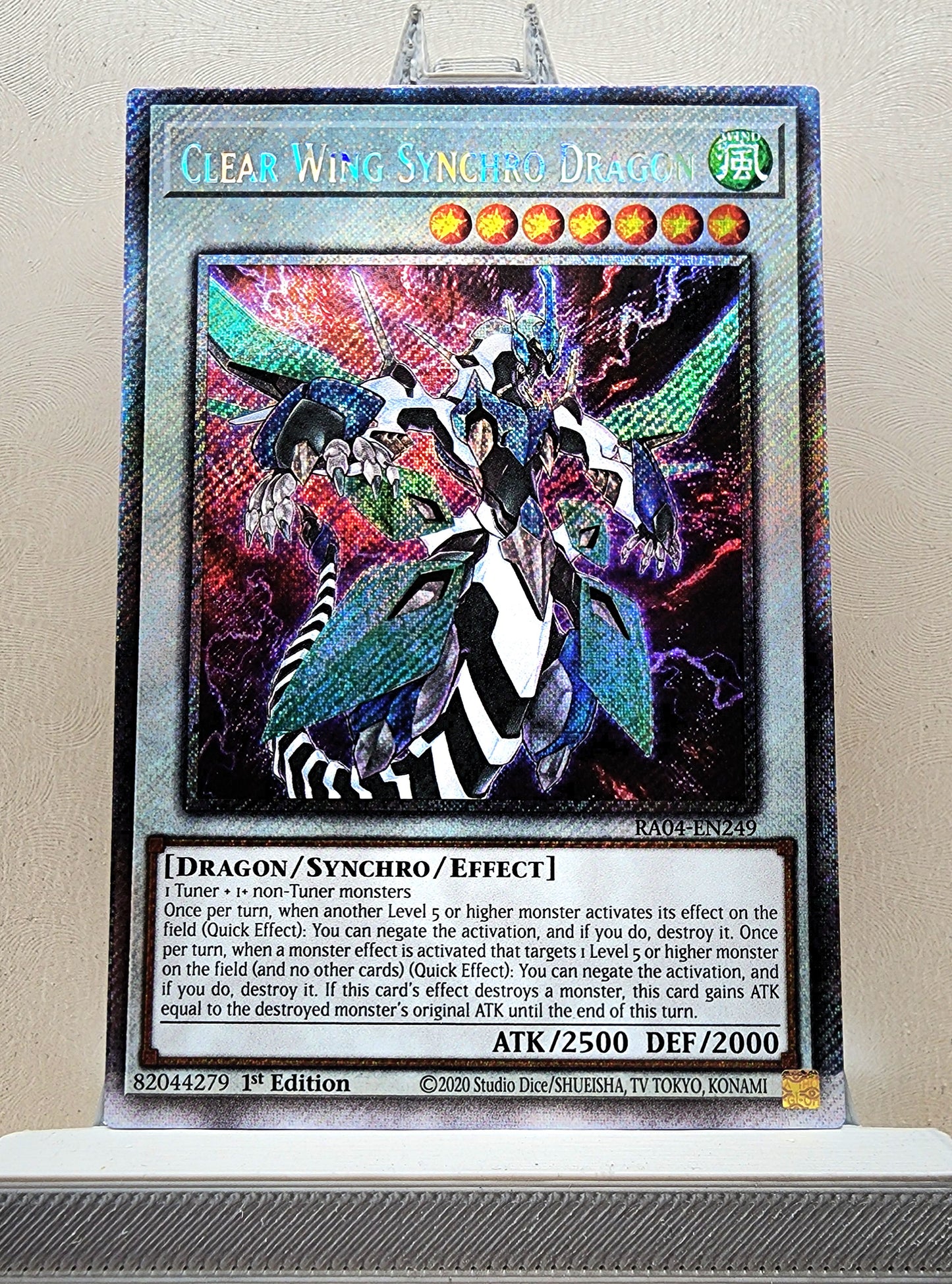 Yugioh! 1x Clear Wing Synchro Dragon (RA04 - Platinum Secret Rare) 1st Edition