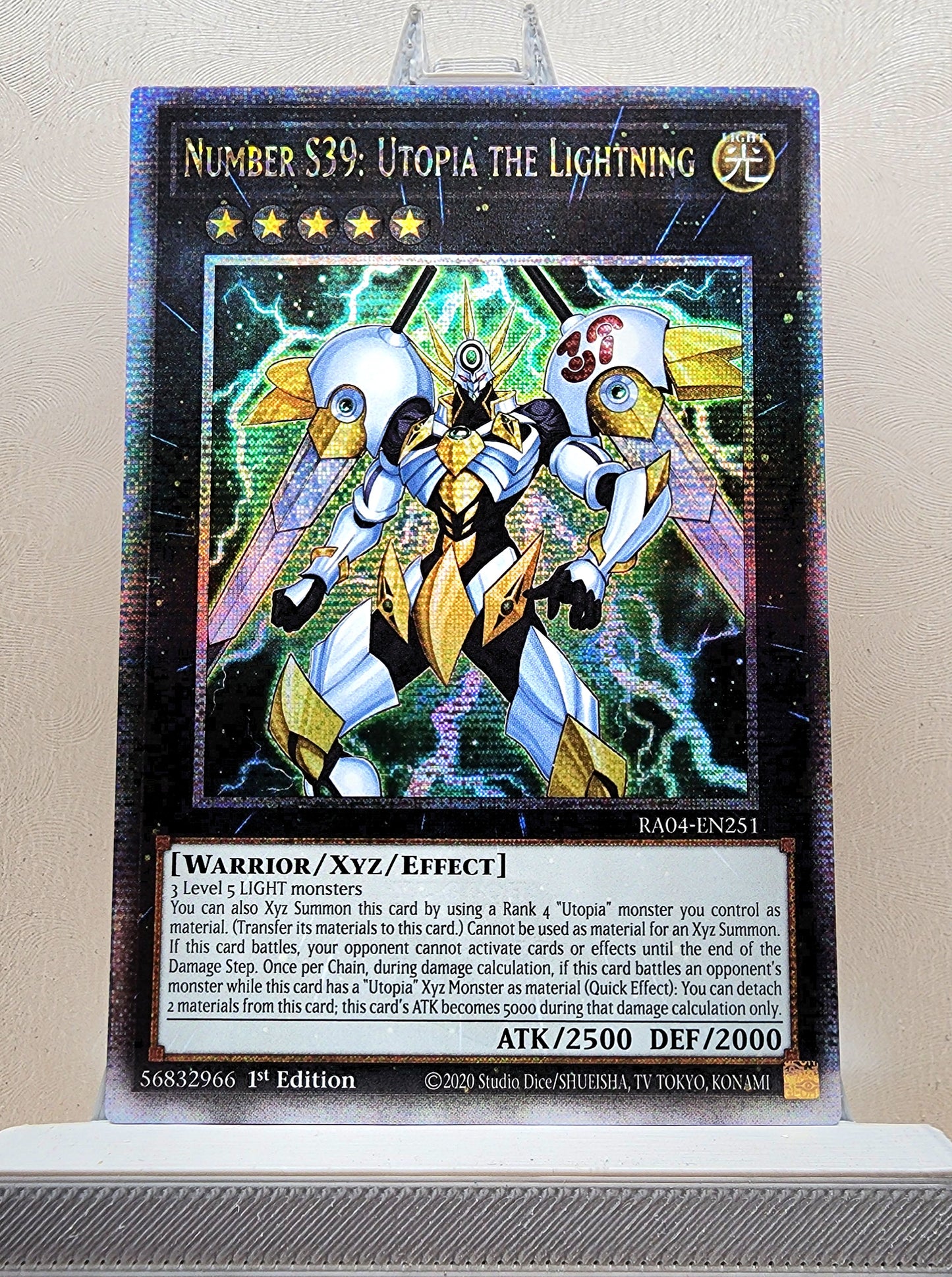 Yugioh! 1x Number S39: Utopia the Lightning (RA04 - Quarter Century Secret Rare) 1st Edition