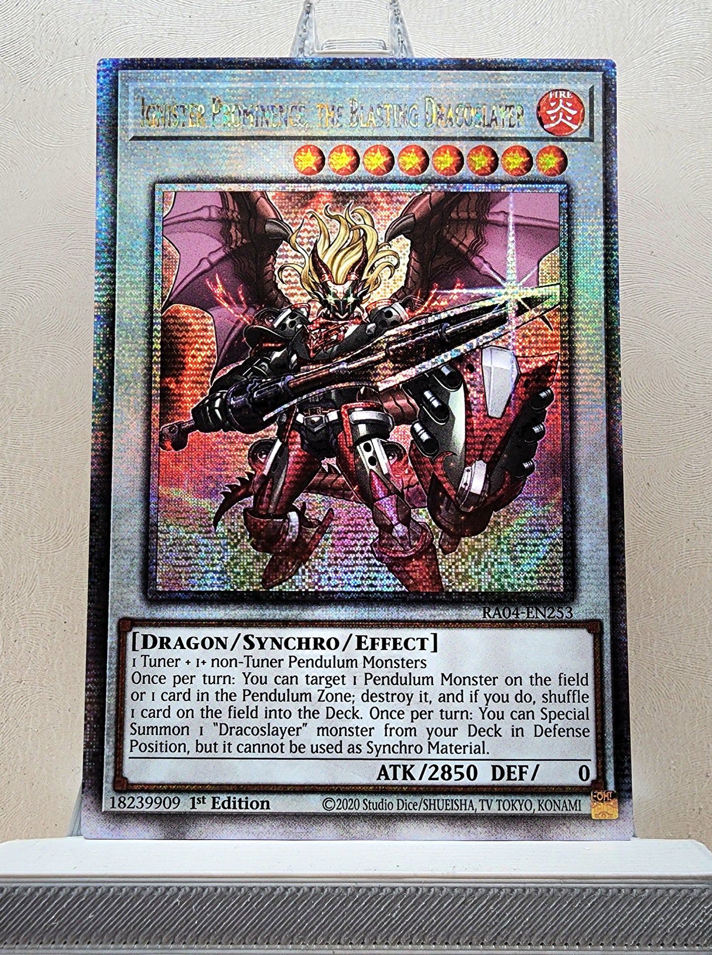 Yugioh! 1x Ignister Prominence, the Blasting Dracoslayer (RA04 - Quarter Century Secret Rare) 1st Edition