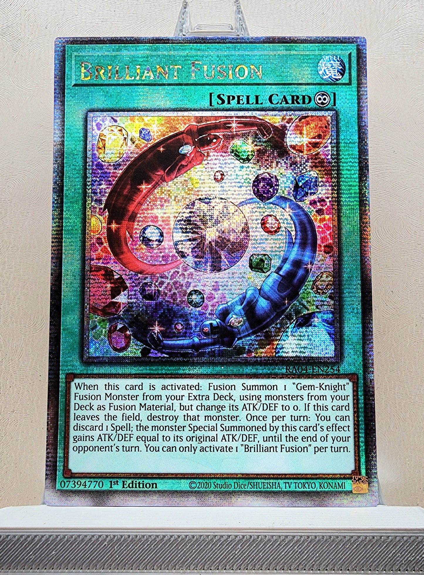 Yugioh! 1x Brilliant Fusion (RA04 - Quarter Century Secret Rare) 1st Edition