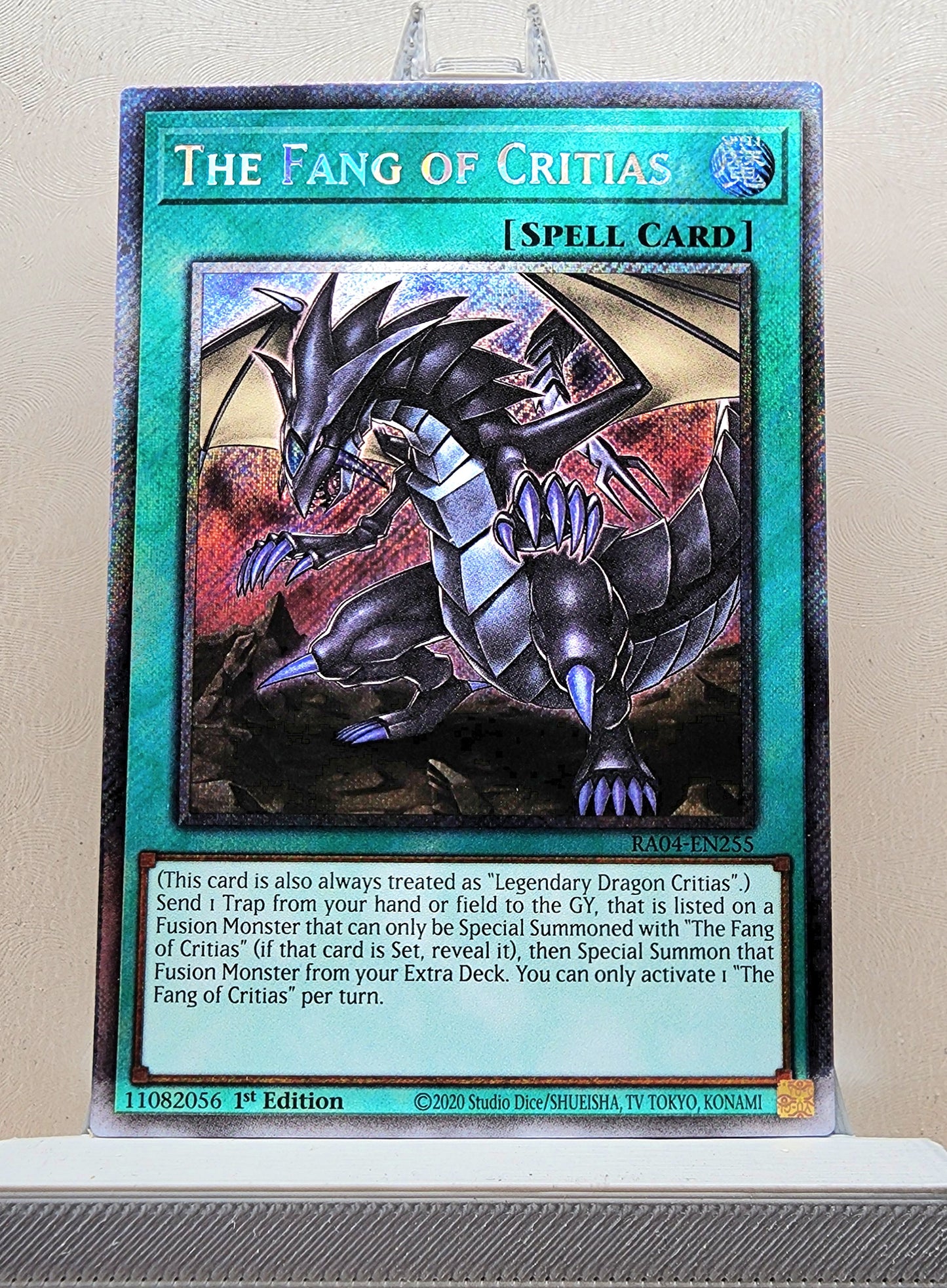Yugioh! 1x The Fang of Critias (RA04 - Platinum Secret Rare) 1st Edition