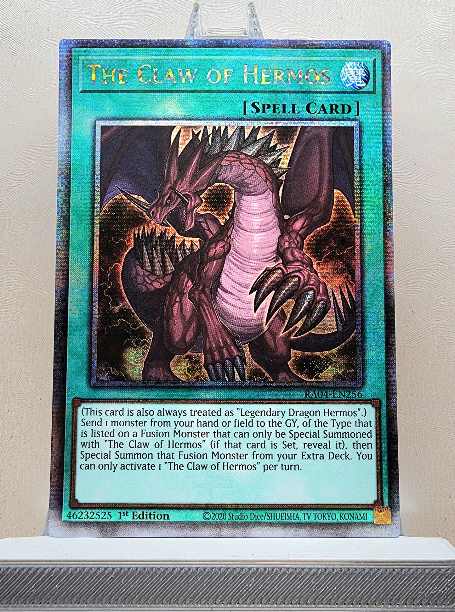 Yugioh! 1x The Claw of Hermos (RA04 - Quarter Century Secret Rare) 1st Edition