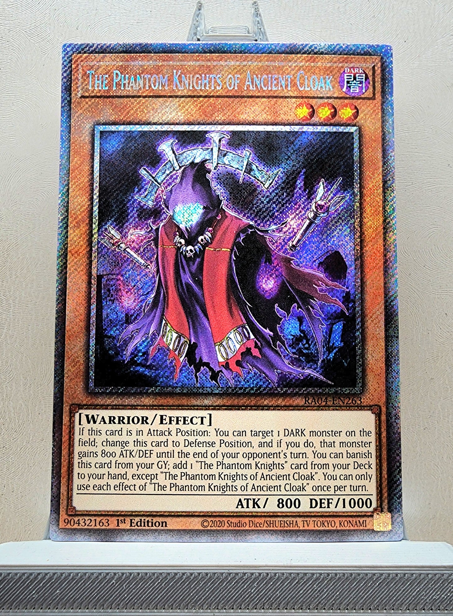 Yugioh! 1x The Phantom Knights of Ancient Cloak (RA04 - Platinum Secret Rare) 1st Edition
