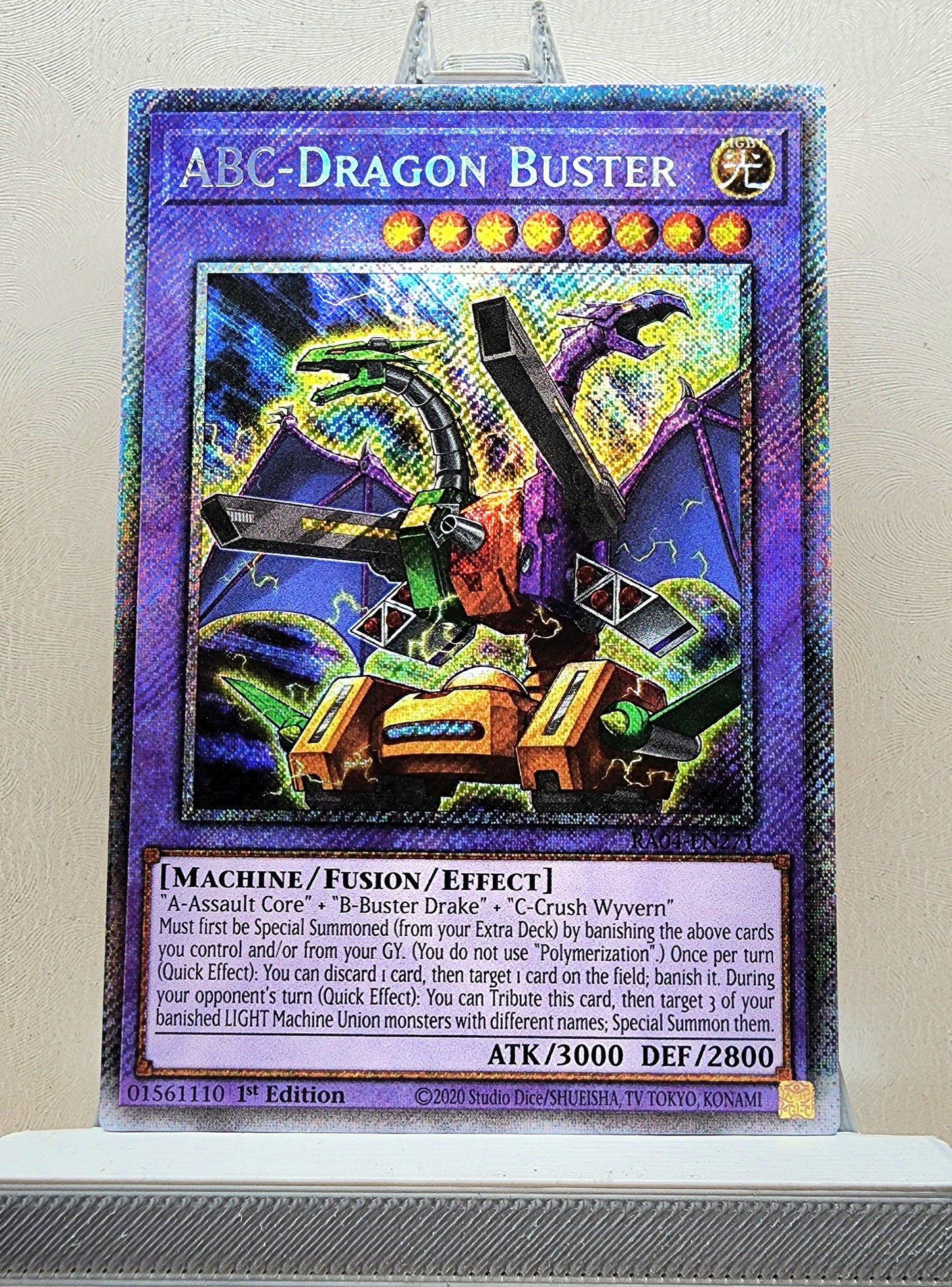 Yugioh! 1x ABC-Dragon Buster (RA04 - Platinum Secret Rare) 1st Edition