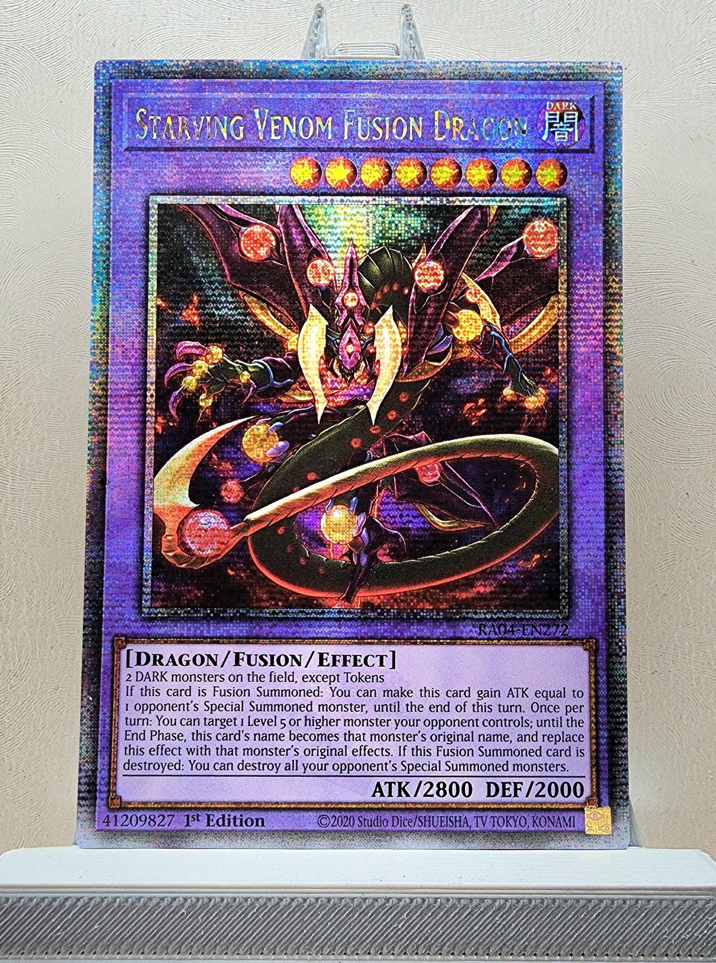 Yugioh! 1x Starving Venom Fusion Dragon (RA04 - Quarter Century Secret Rare) 1st Edition