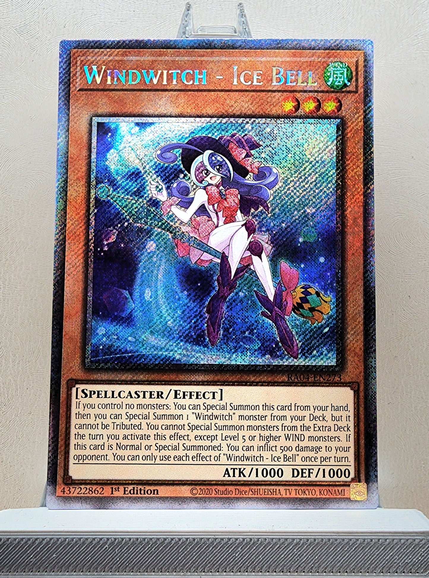 Yugioh! 1x Windwitch - Ice Bell (RA04 - Platinum Secret Rare) 1st Edition