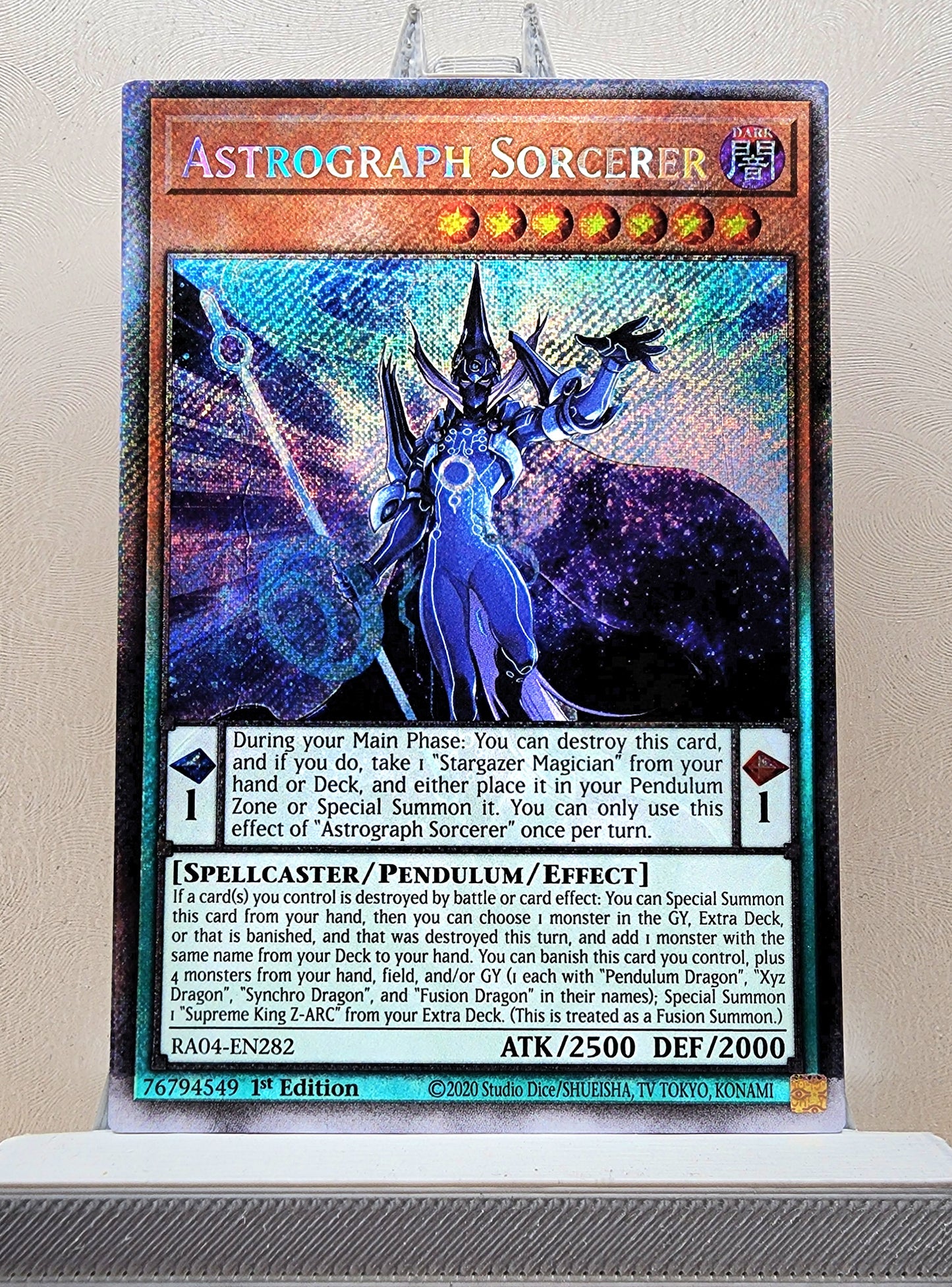 Yugioh! 1x Astrograph Sorcerer (RA04 - Platinum Secret Rare) 1st Edition
