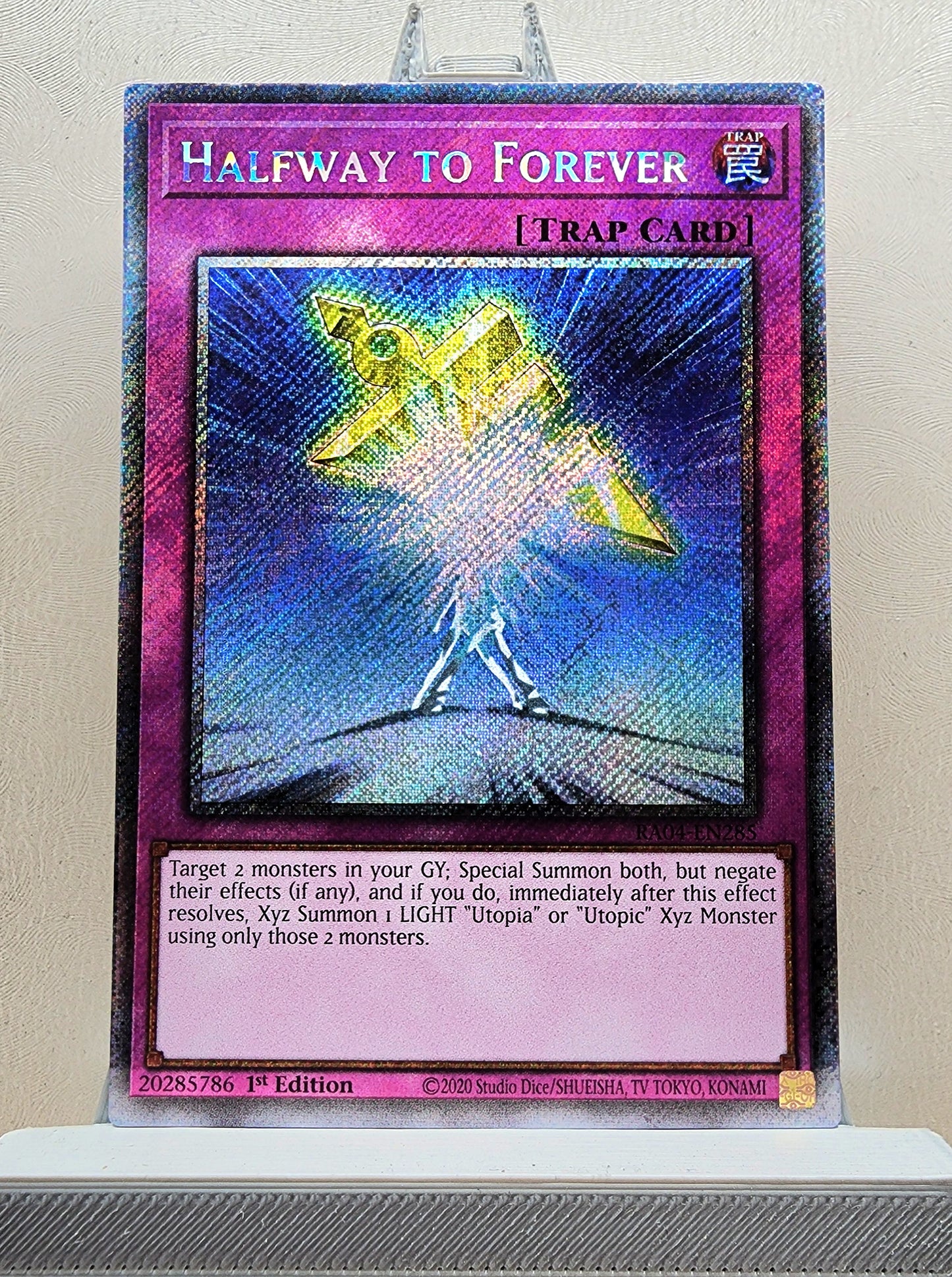 Yugioh! 1x Halfway to Forever (RA04 - Platinum Secret Rare) 1st Edition