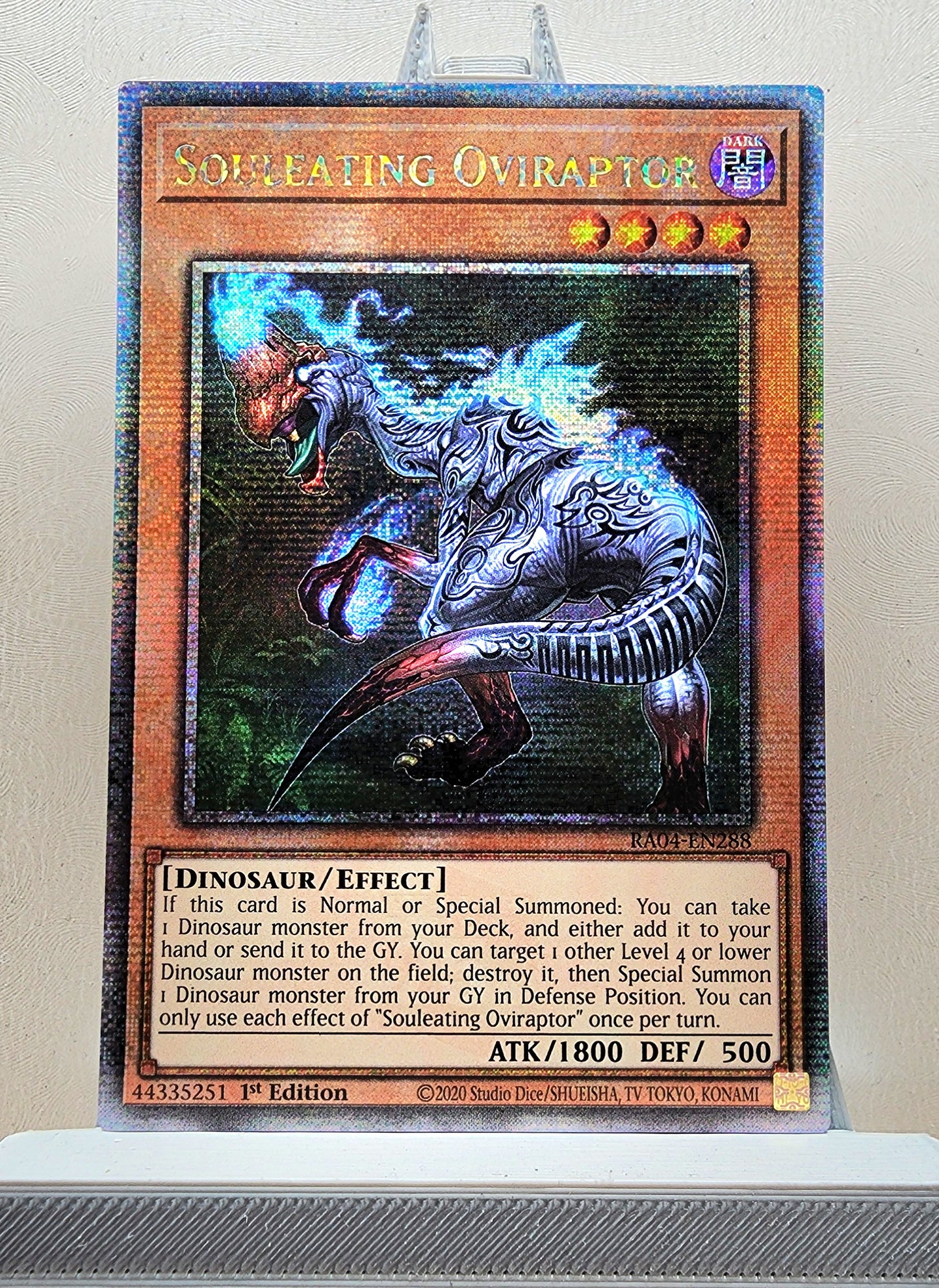 Yugioh! 1x Souleating Oviraptor (RA04 - Quarter Century Secret Rare) 1st Edition